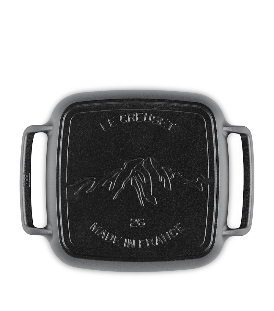 Le Creuset Cast Iron Square BBQ Grill (26cm) Satin Black Image 4