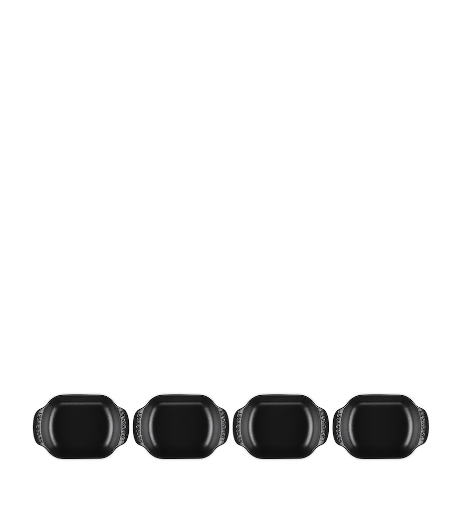 Set of 4 Cast Iron Gourmand Rectangular Mini Bakers (13cm) NO COLOUR Image 5