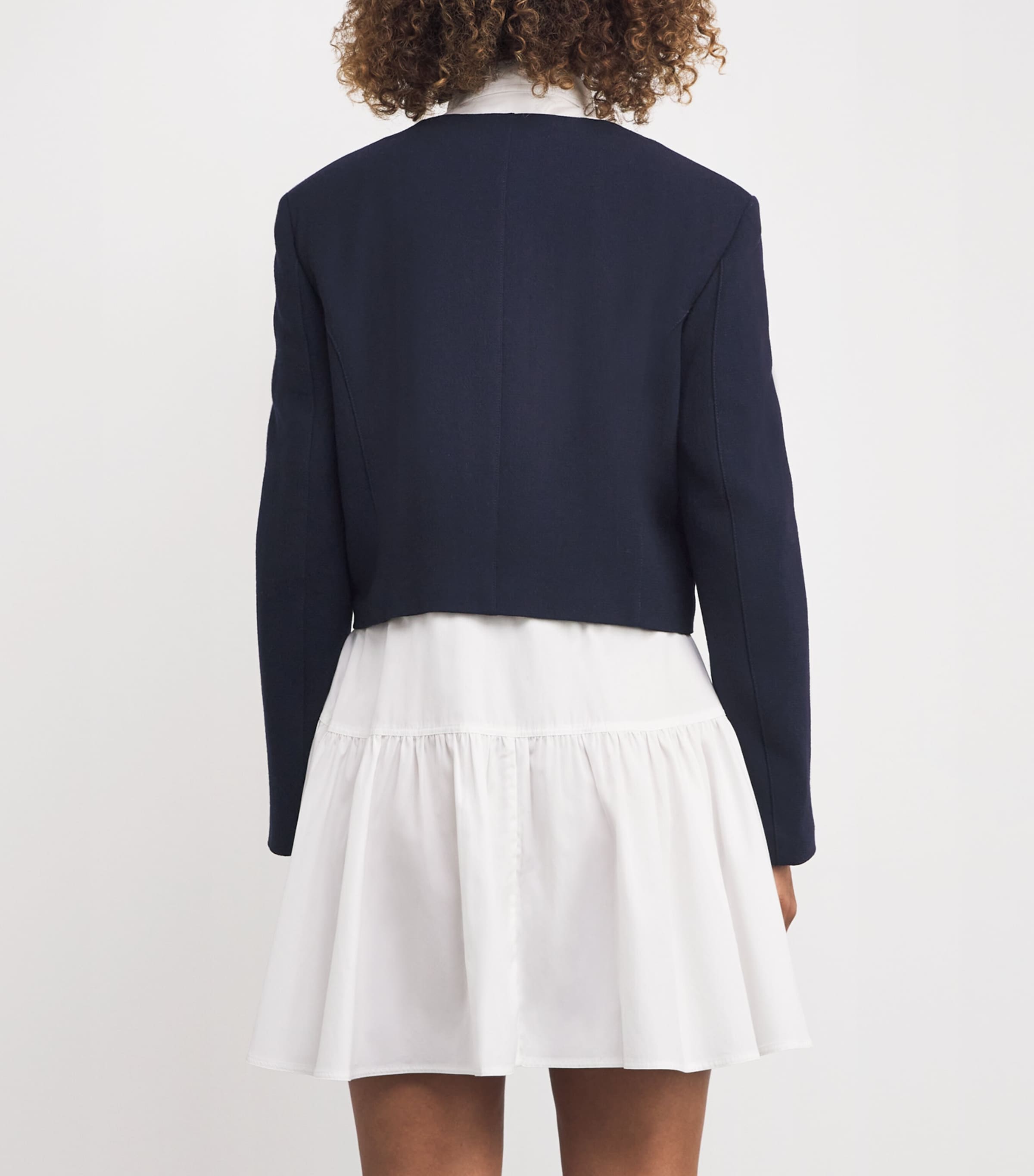 Wool Button-Detail Jacket NAVY Image 4