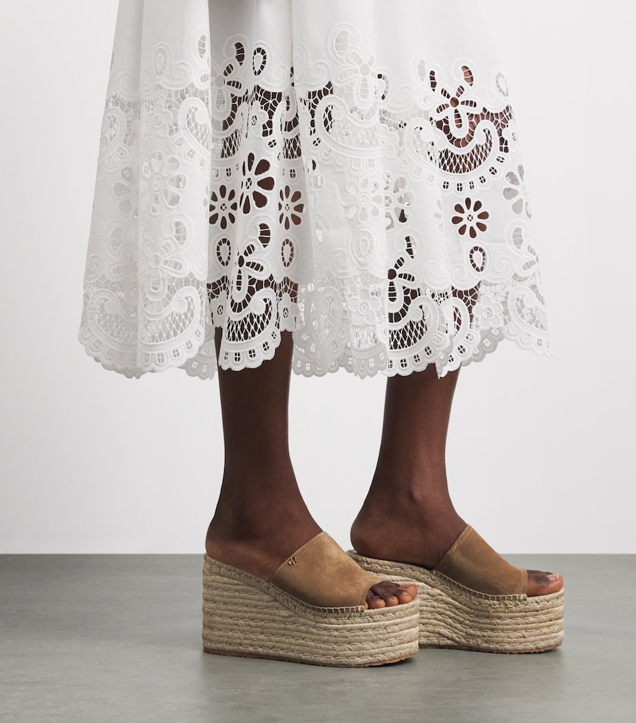 Stylein Womens Embroidered Jorah Midi Skirt White Image 3