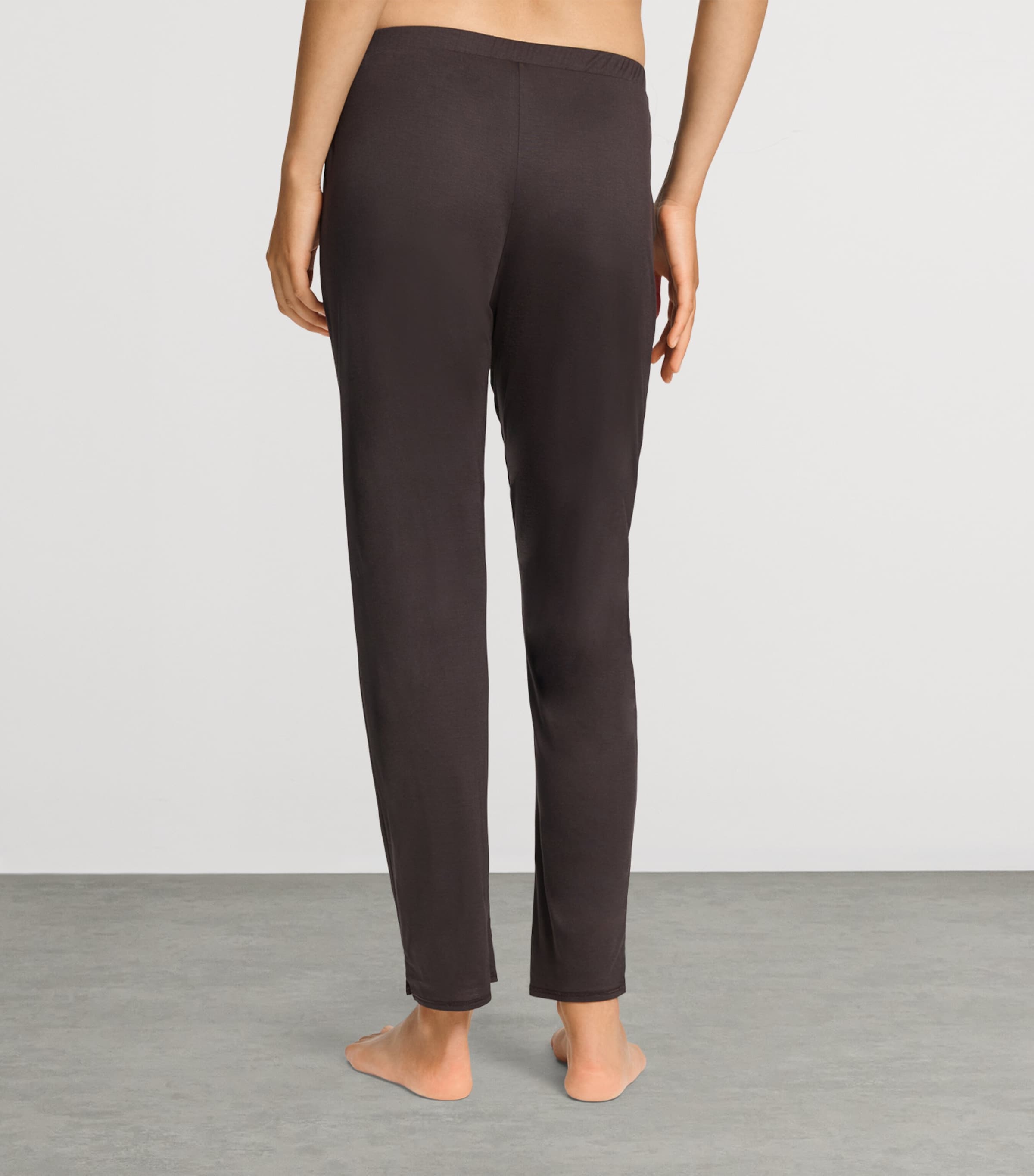 Hanro Womens Modal-Silk Grand Central Pyjama Trousers Dark Mocha Image 5
