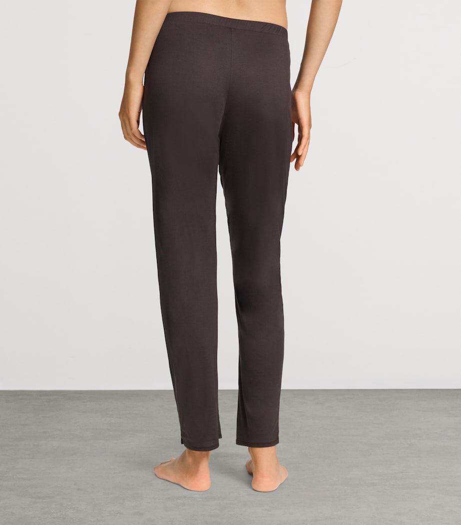 Hanro Womens Modal-Silk Grand Central Pyjama Trousers Dark Mocha Image 5
