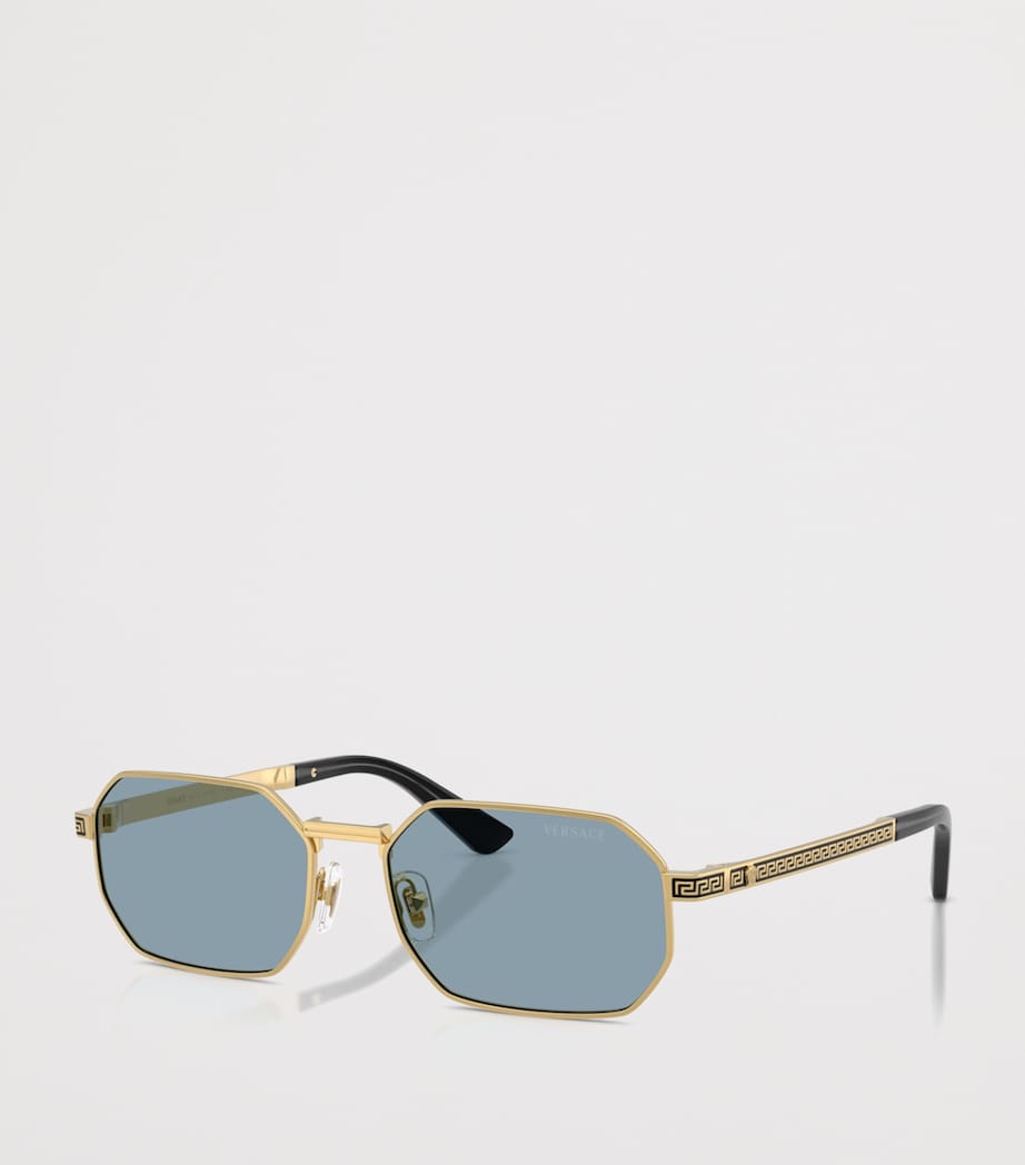 Versace Metal VE2297 Rectangle Sunglasses Gold Image 2