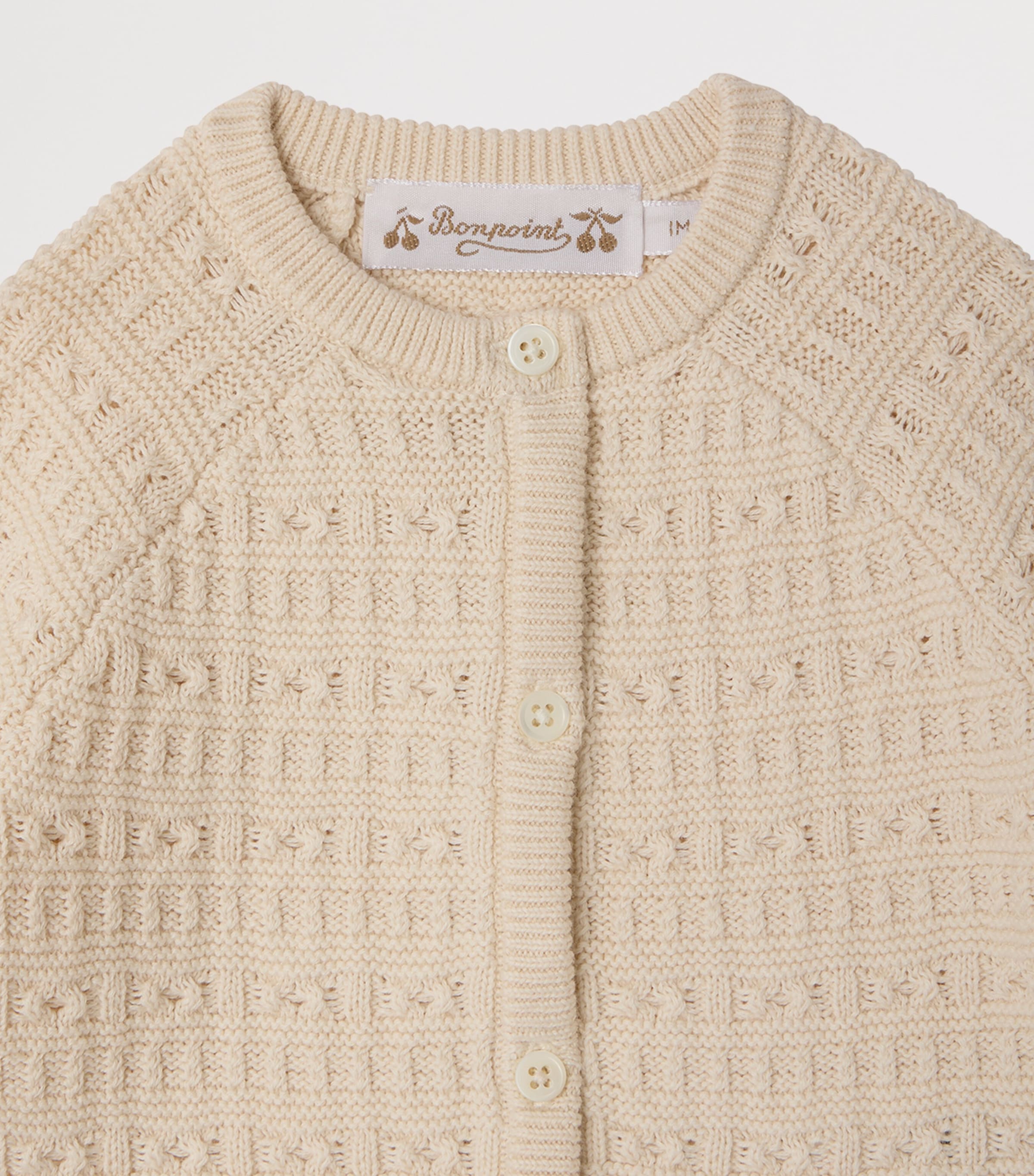 Cotton Cardigan and Trousers Set (1-18 Months) ECRU Image 3