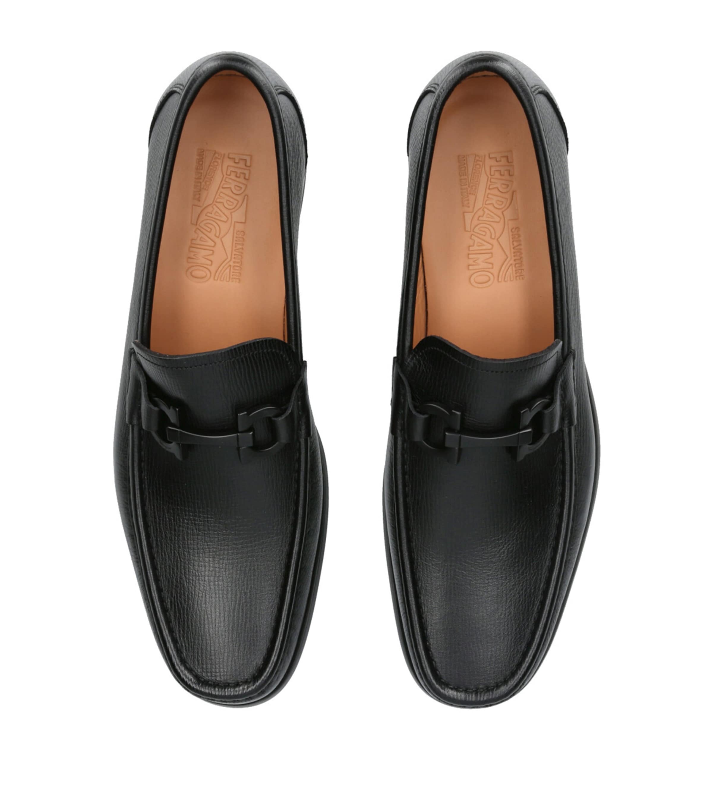 Salvatore Ferragamo Black Leather Grandioso 2 Loafers 
