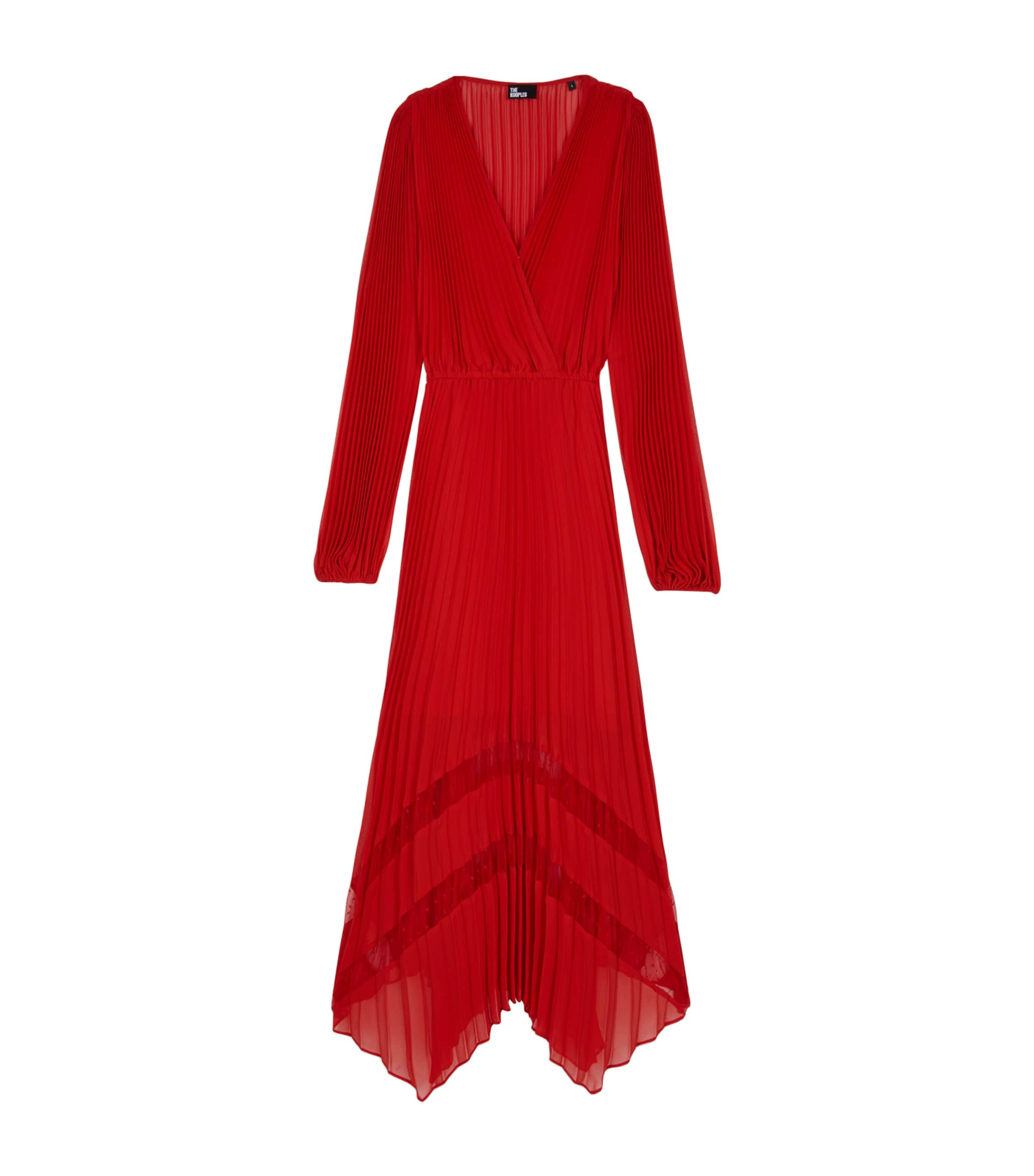 Shop The Kooples Pleated Maxi Dress In Red