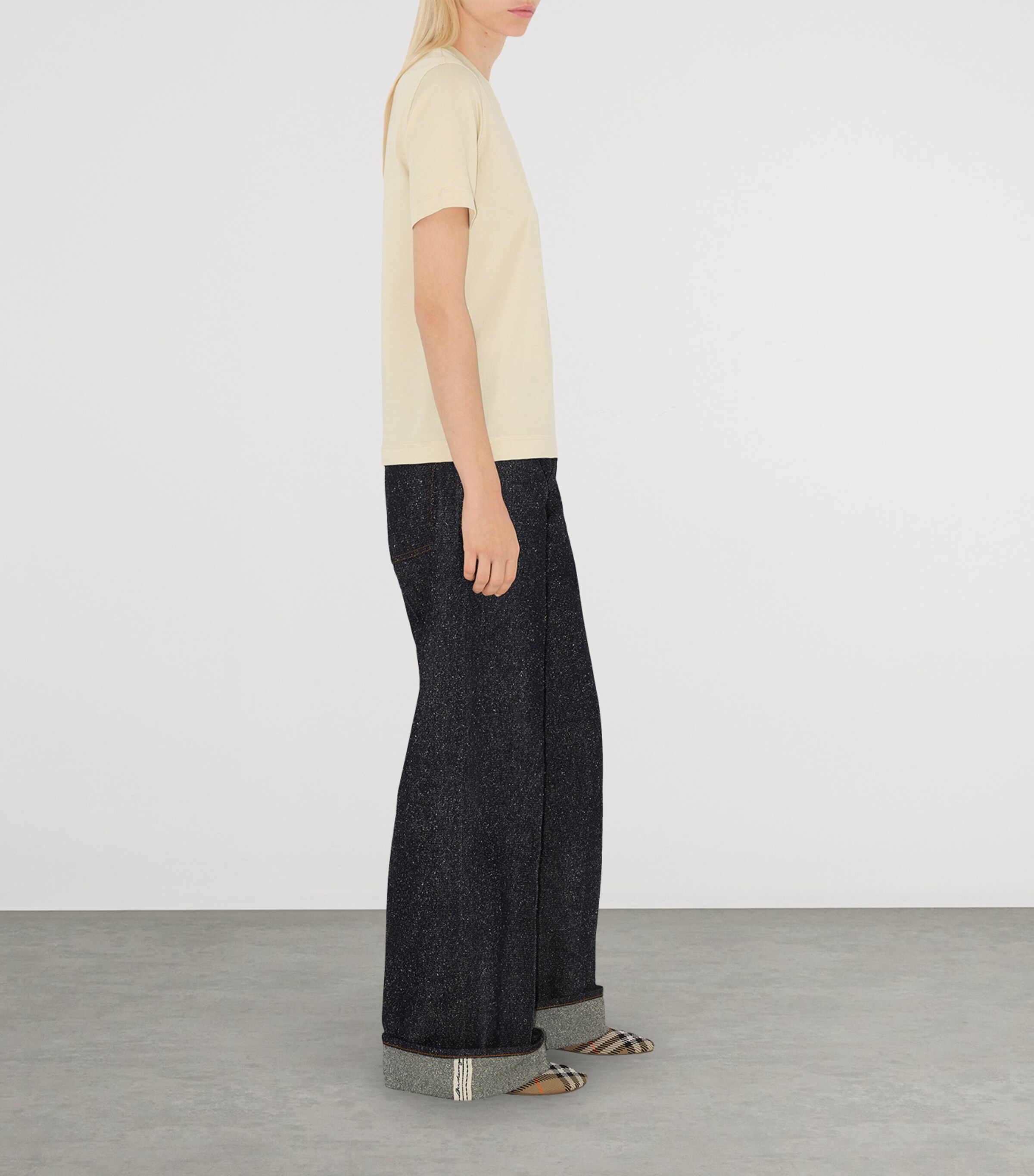 Check-Patch T-Shirt NUTMEG Image 5