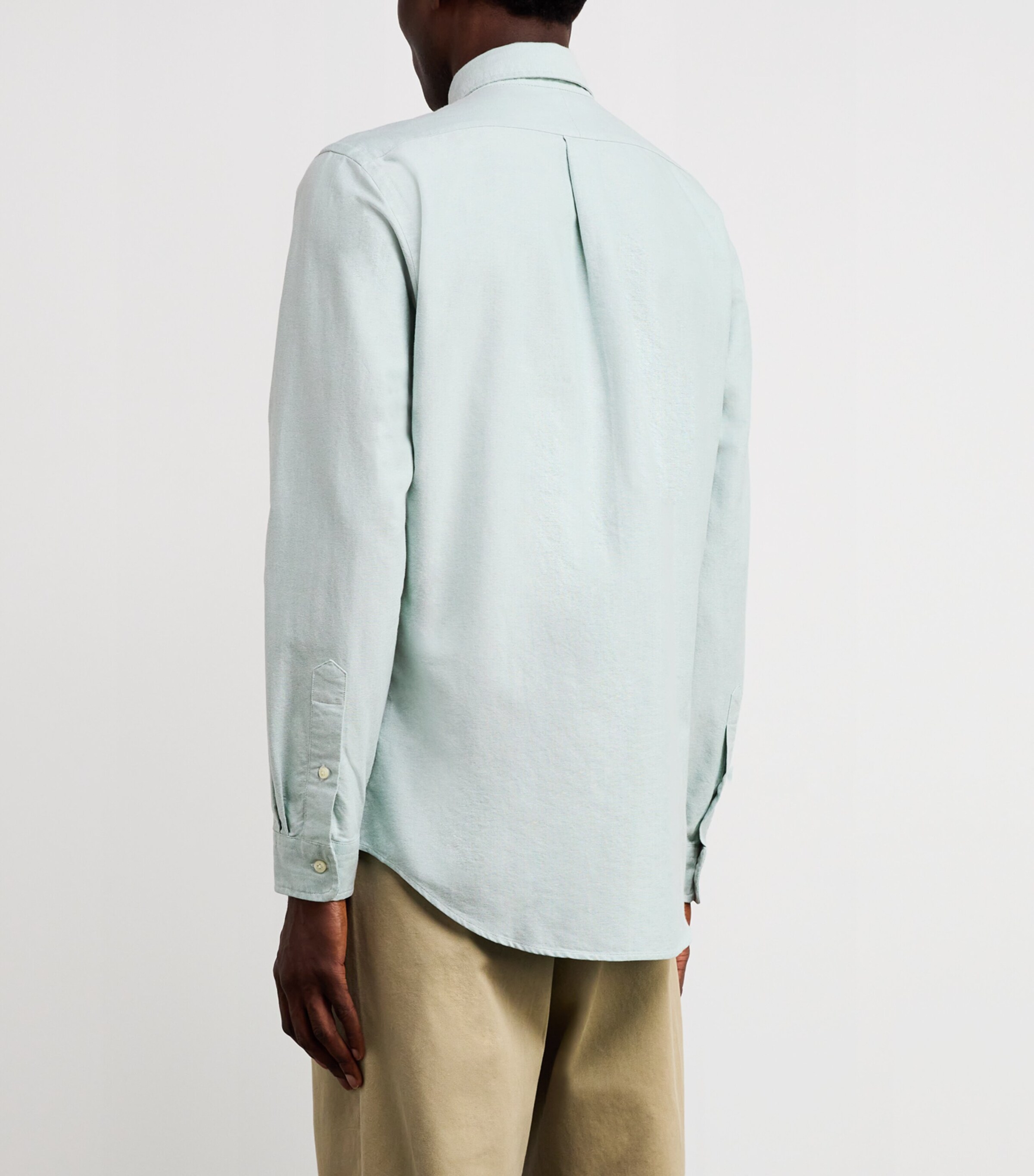 Polo Ralph Lauren Mens Cotton Custom Fit Oxford Shirt Green Image 4