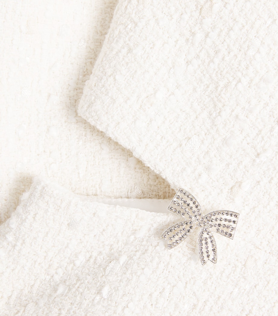 Tweed Balloon-Sleeved Mini Dress ECRU Image 5