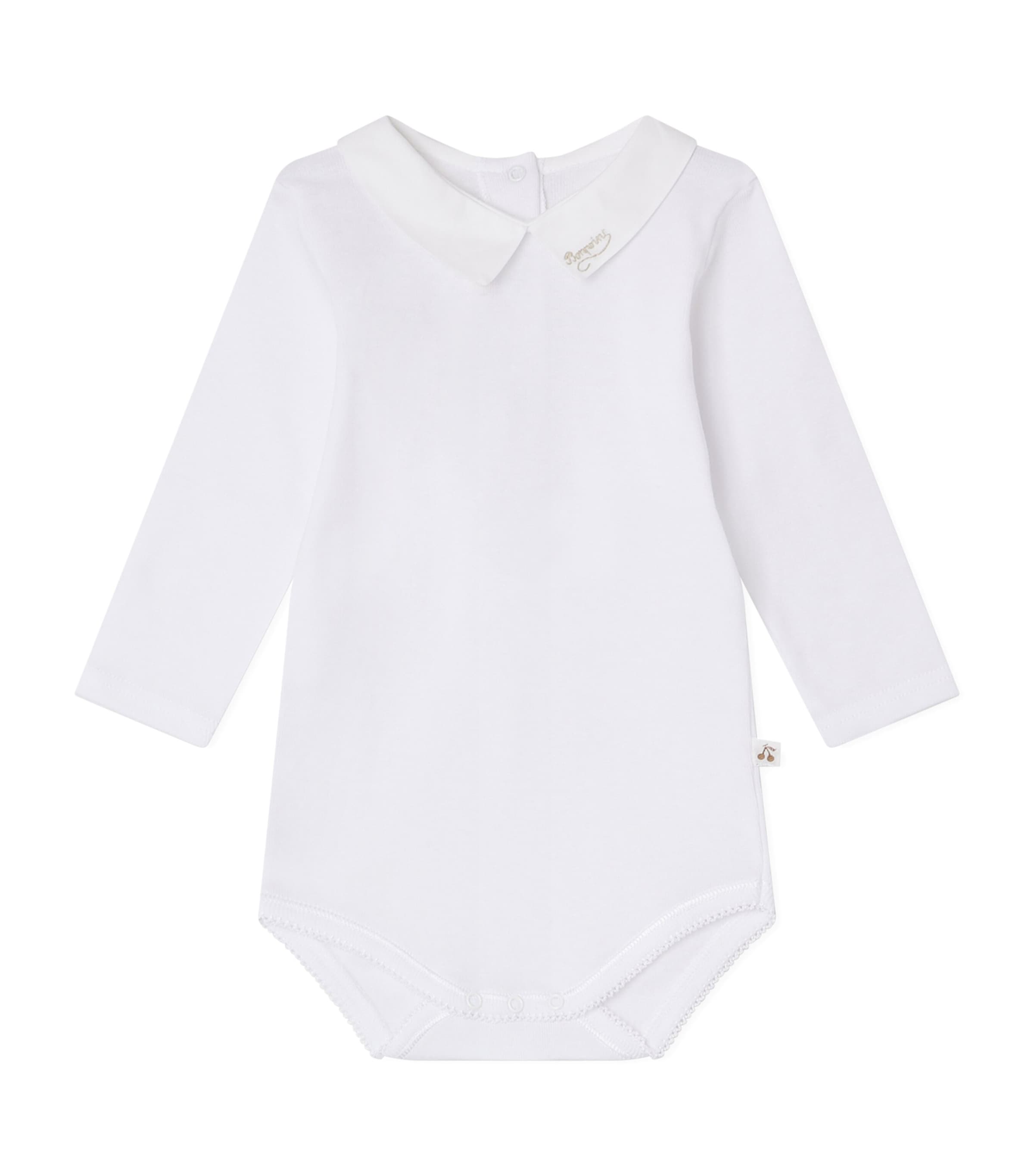Bonpoint Organic Cotton Bodysuit (1-24 Months) Blanc Naturel Image 1