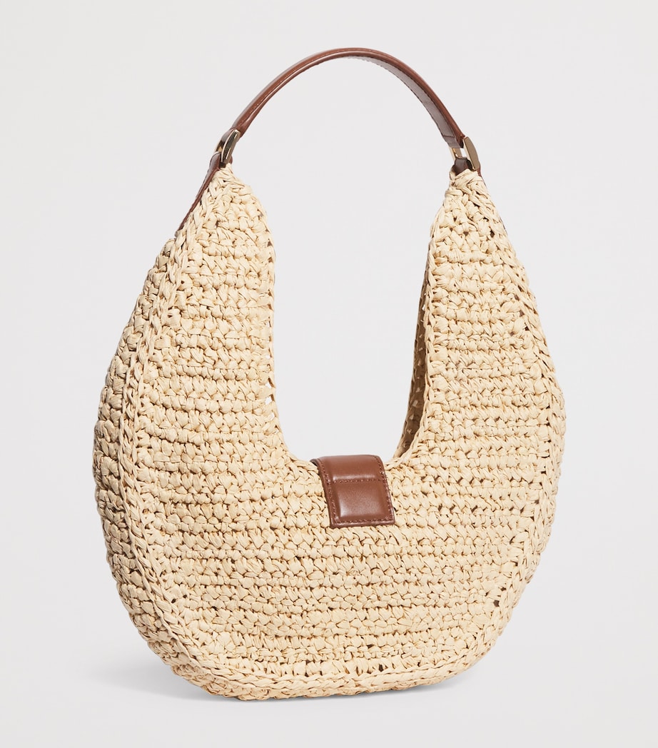 Raffia Monogram Lou Shoulder Bag TAN Image 3