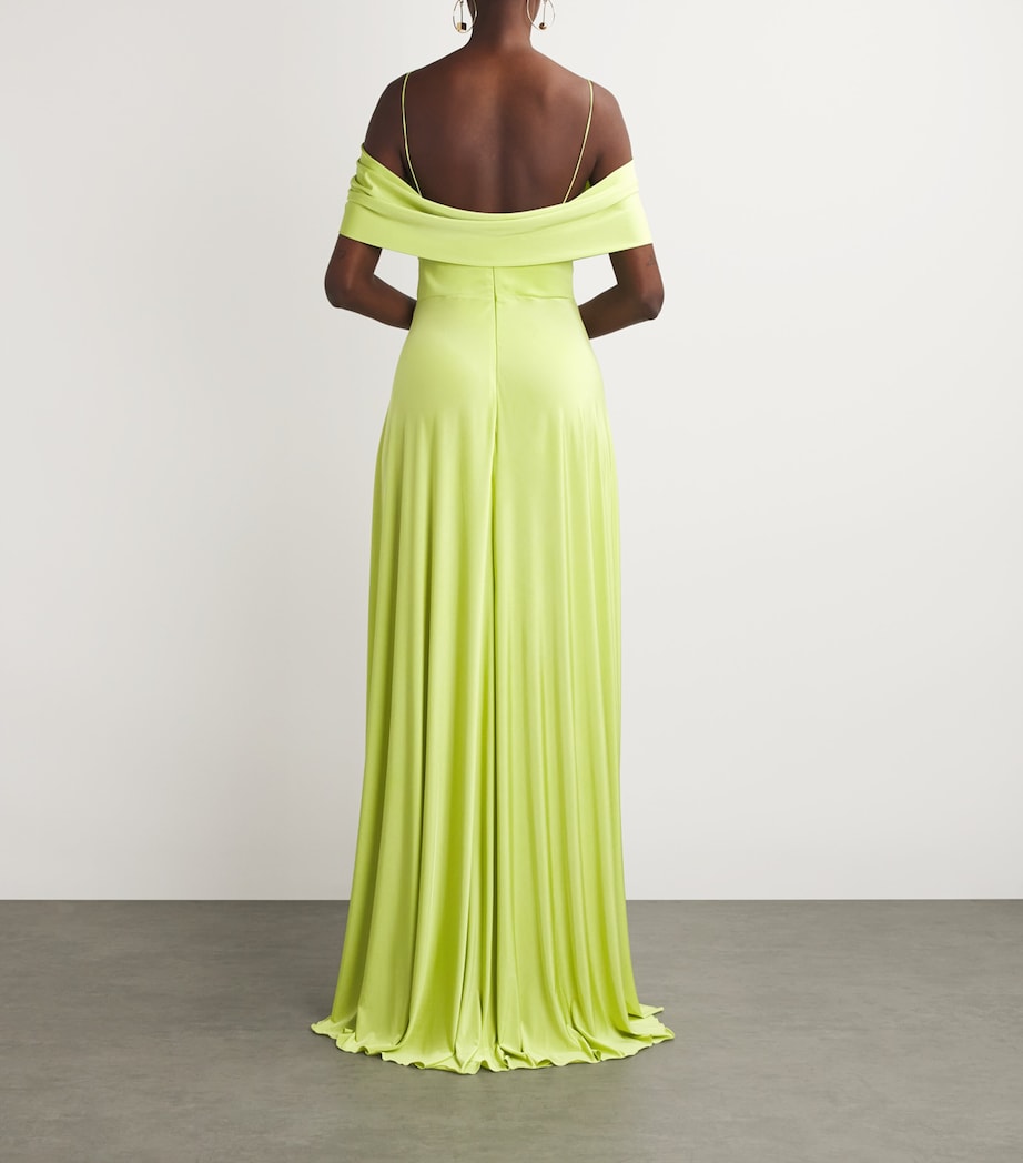 Draped Luminous Linger Gown PISTACHIO Image 2