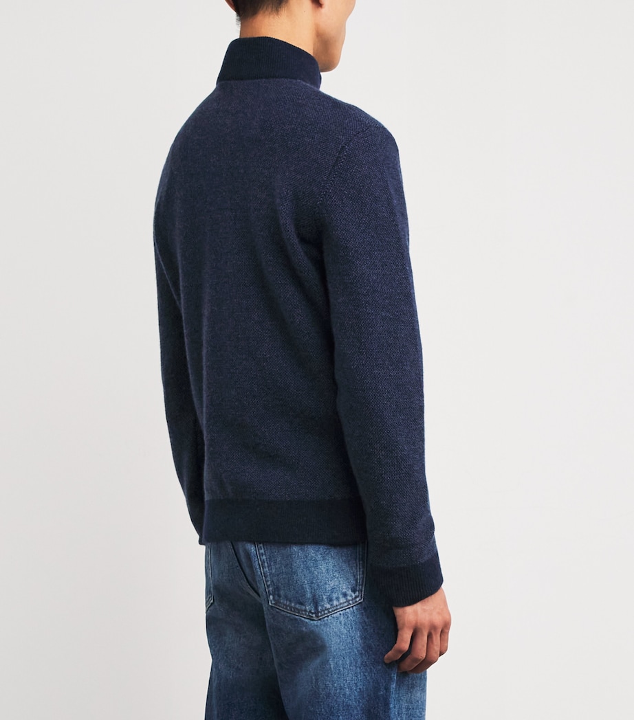 Cashmere Quarter-Zip Sweater  CHAIRMAN NAVY Image 4