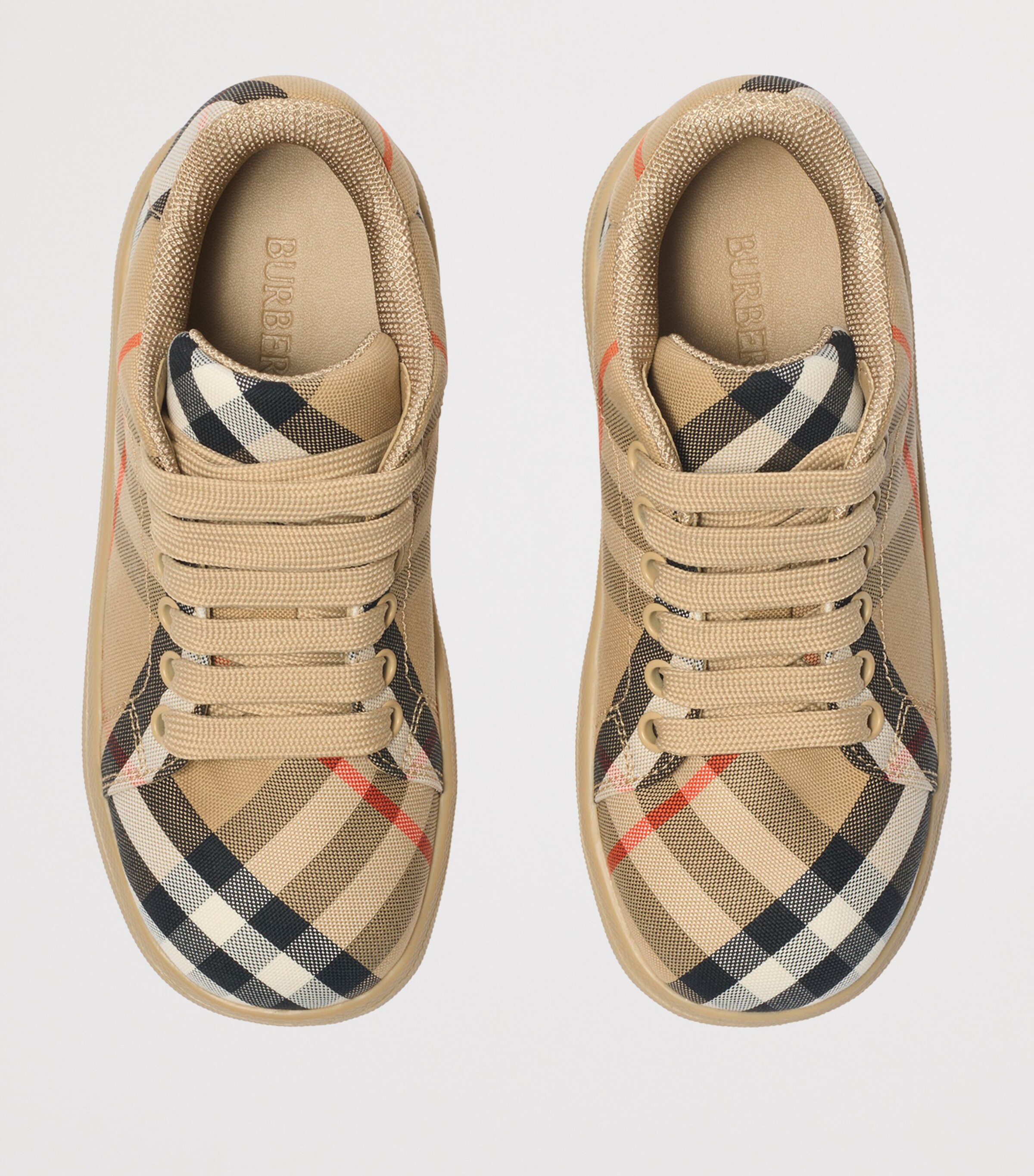 Cotton Check Sneakers SAND IP CHECK Image 4