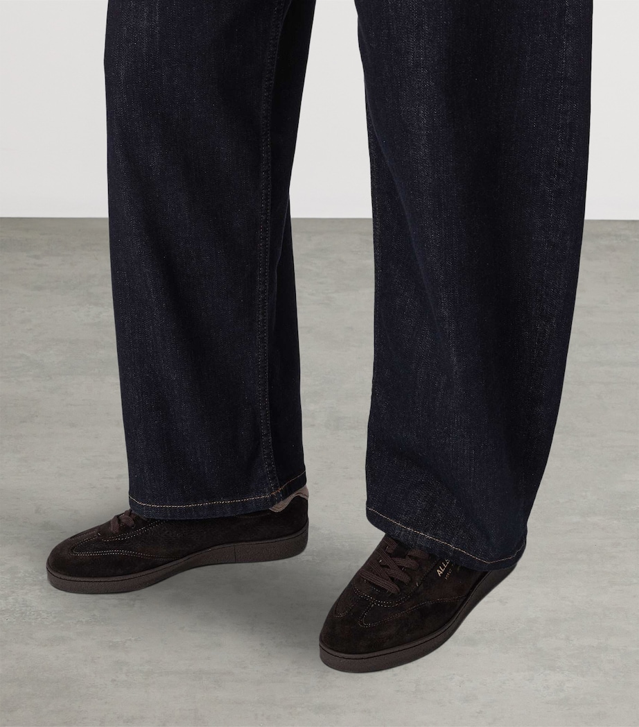 AllSaints Suede Thelma Sneakers Dark Brown Image 2