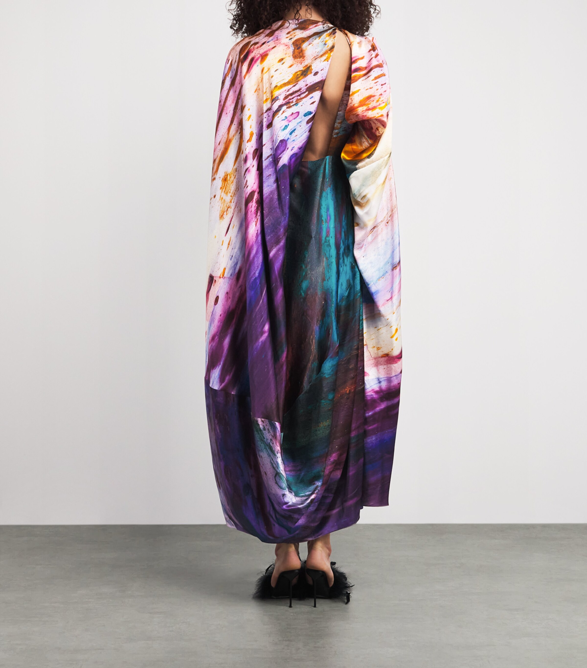 Roksanda Womens Silk Robina Kaftan Maxi Dress Brush Multi Image 4