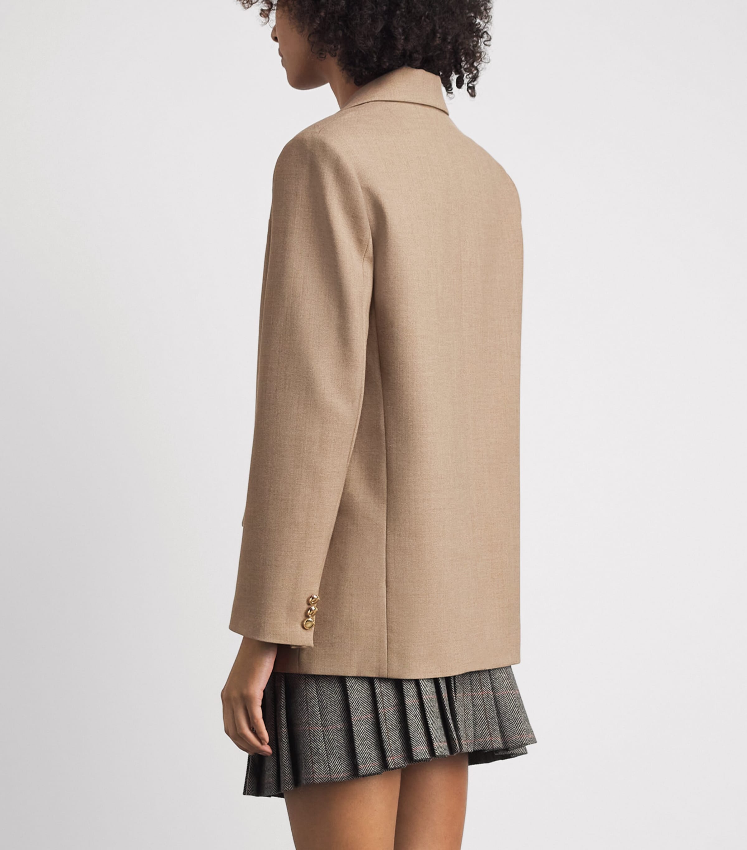 Maje Womens Single-Button Blazer Beige Image 5