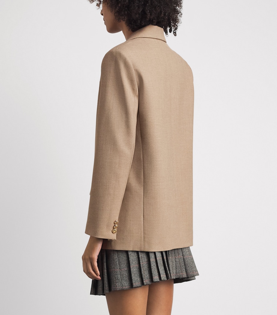 Maje Womens Single-Button Blazer Beige Image 5