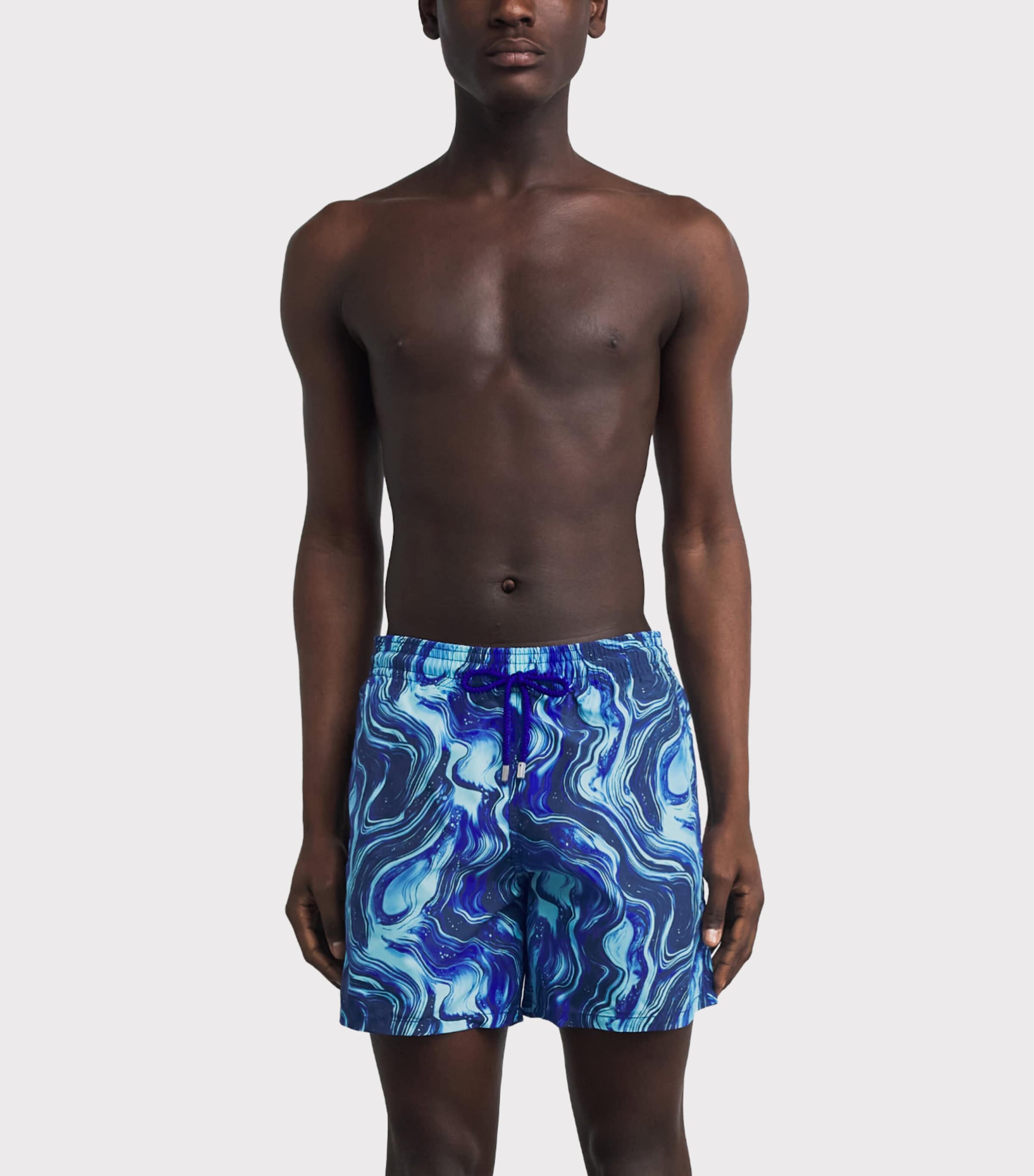 Vilebrequin Mens Marble Print Moorea Swim Shorts Versailles Image 3