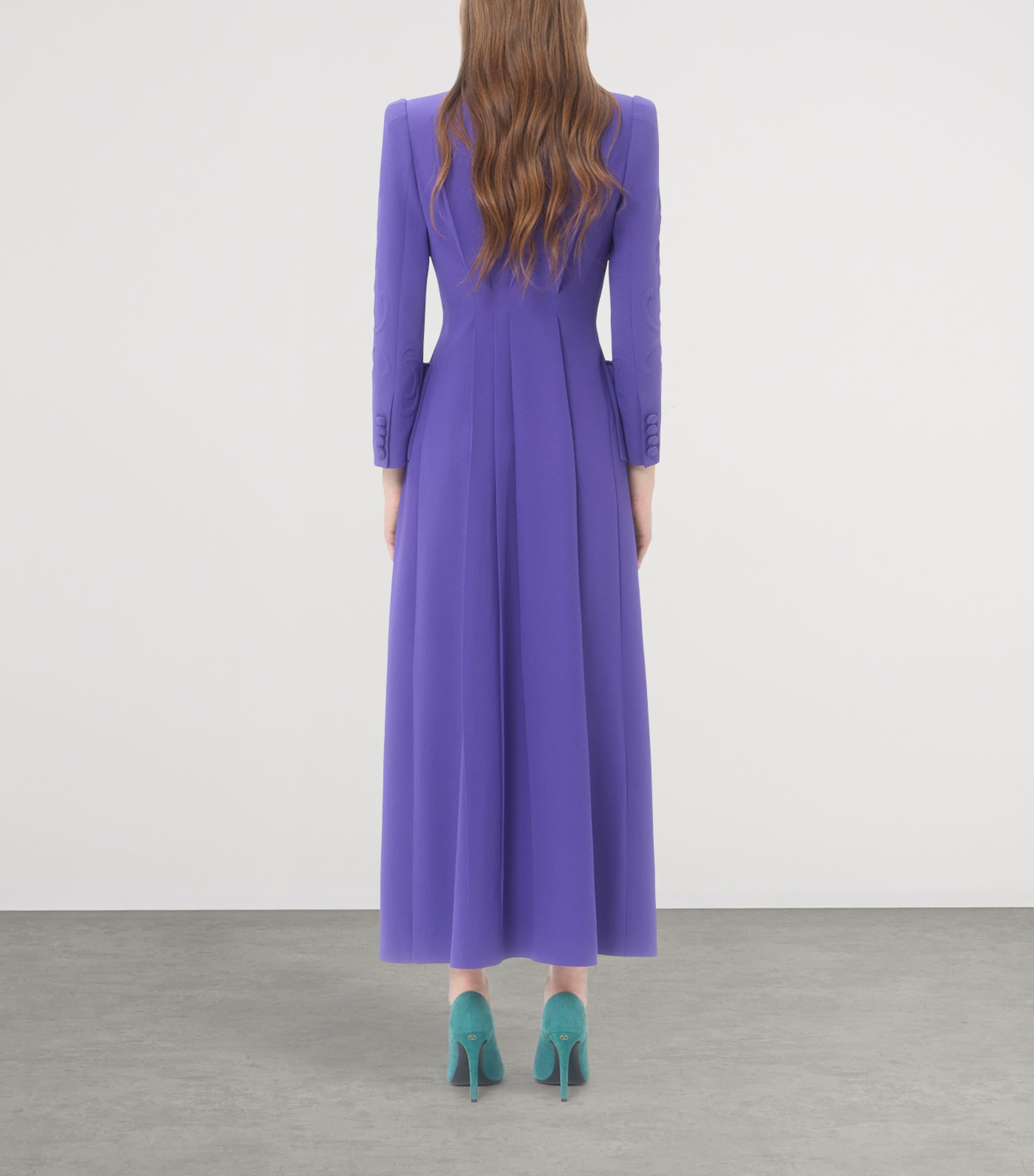 Valentino Womens Floral-Embroidered Coat Image 4