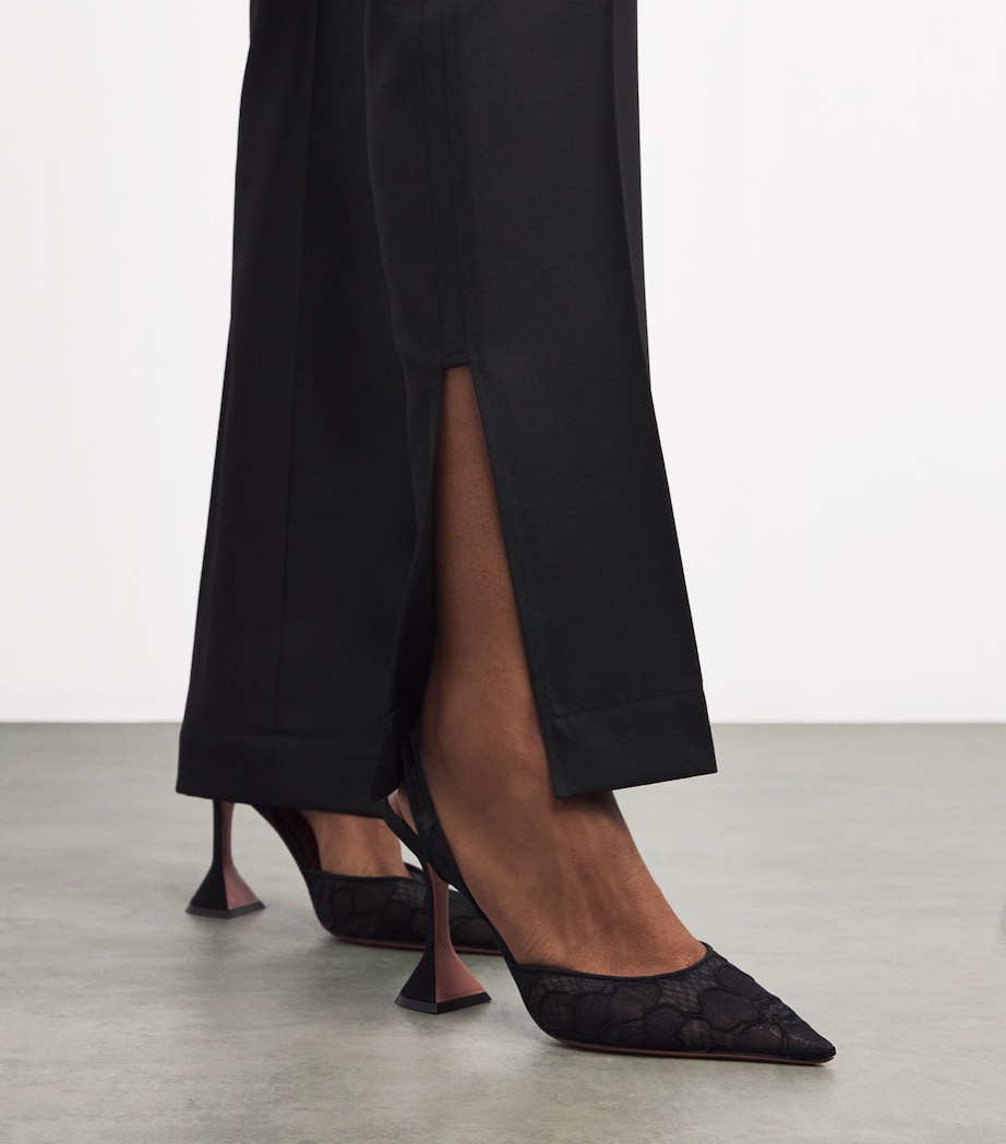 Lace Holli Slingback Heels 95 BLACK Image 2