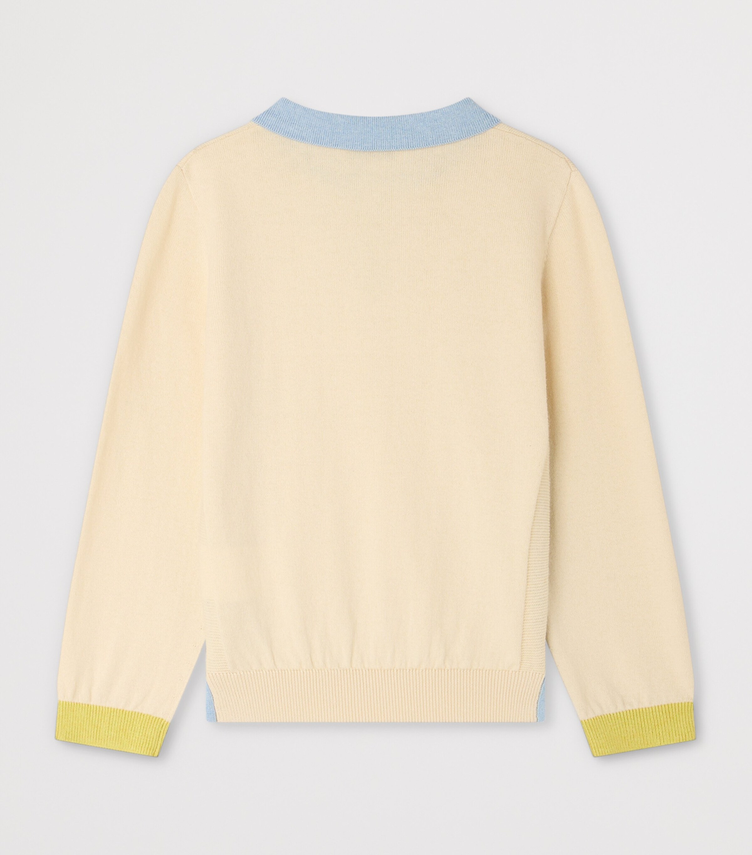 Bonpoint Long-Sleeve Polo Shirt (4-8 Years) Upb Ecru Image 2