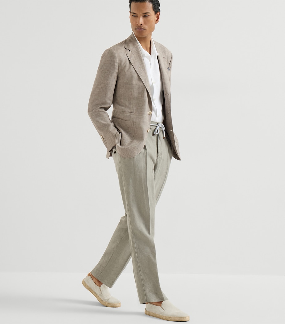 Brunello Cucinelli Mens Linen Gabardine Trousers Image 2
