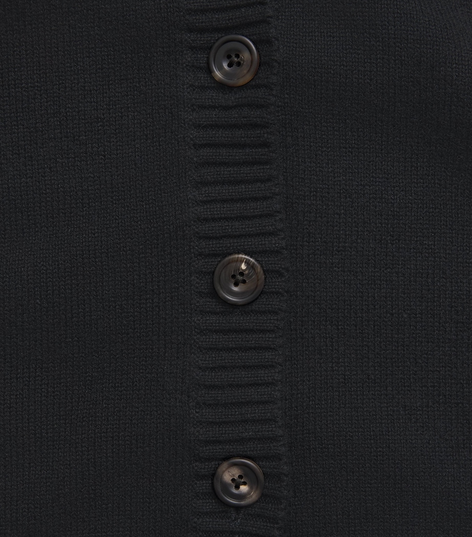 Harrods Womens Cashmere-Cotton Sweater Vest Black Image 6