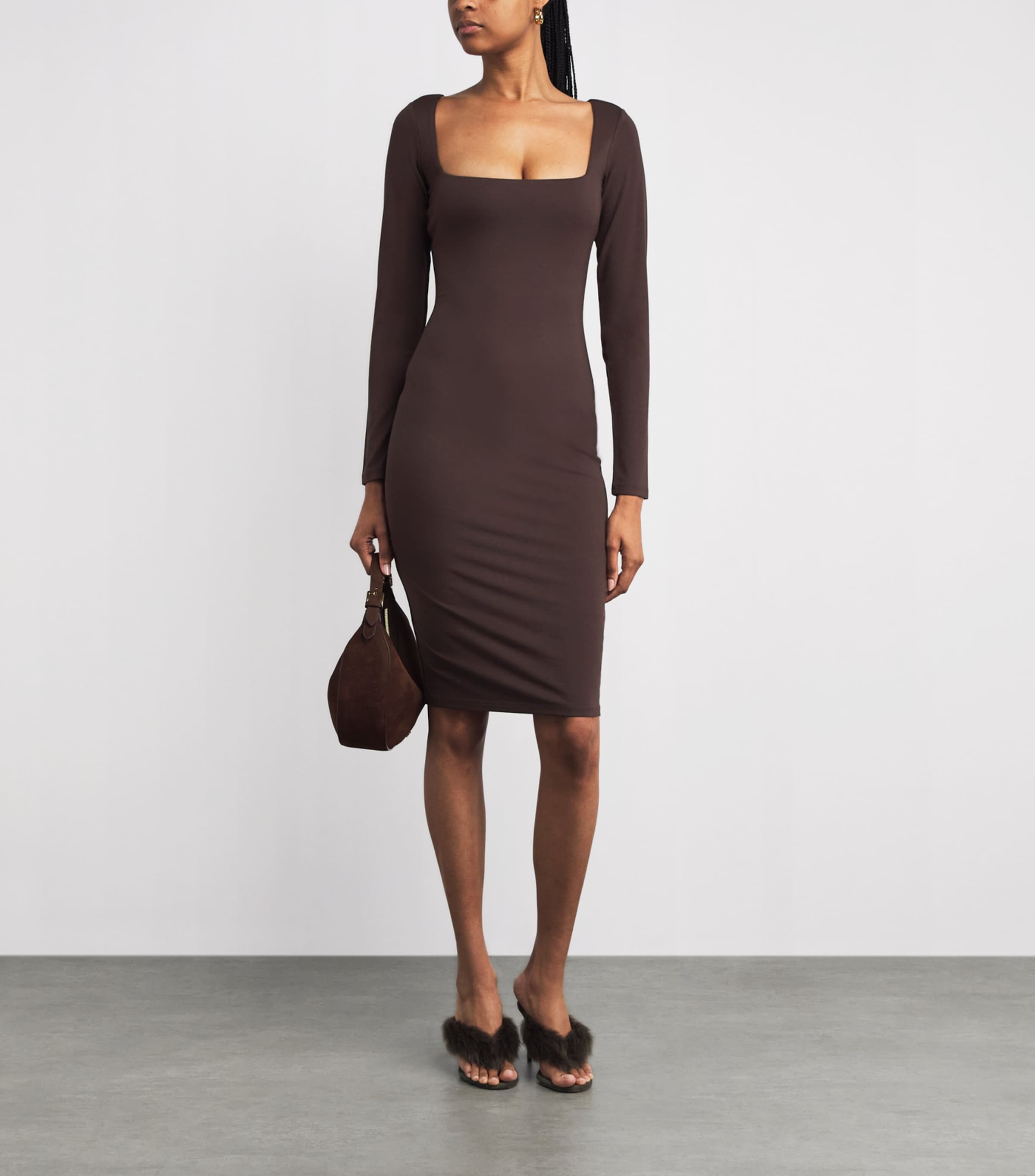 Smooth Layers Midi Dress ESPRESSO Image 2