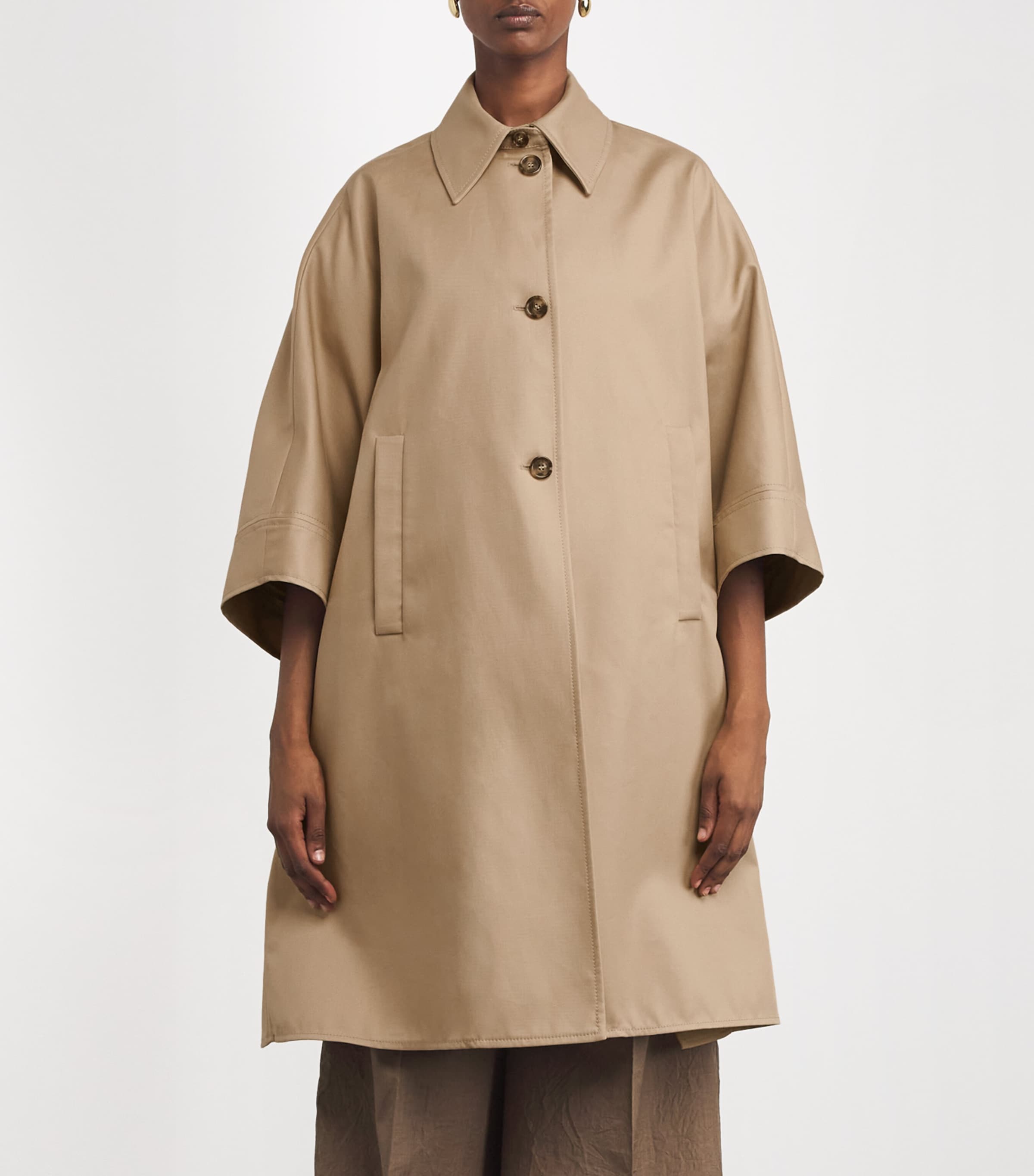 Cape Trench Coat SAND Image 3