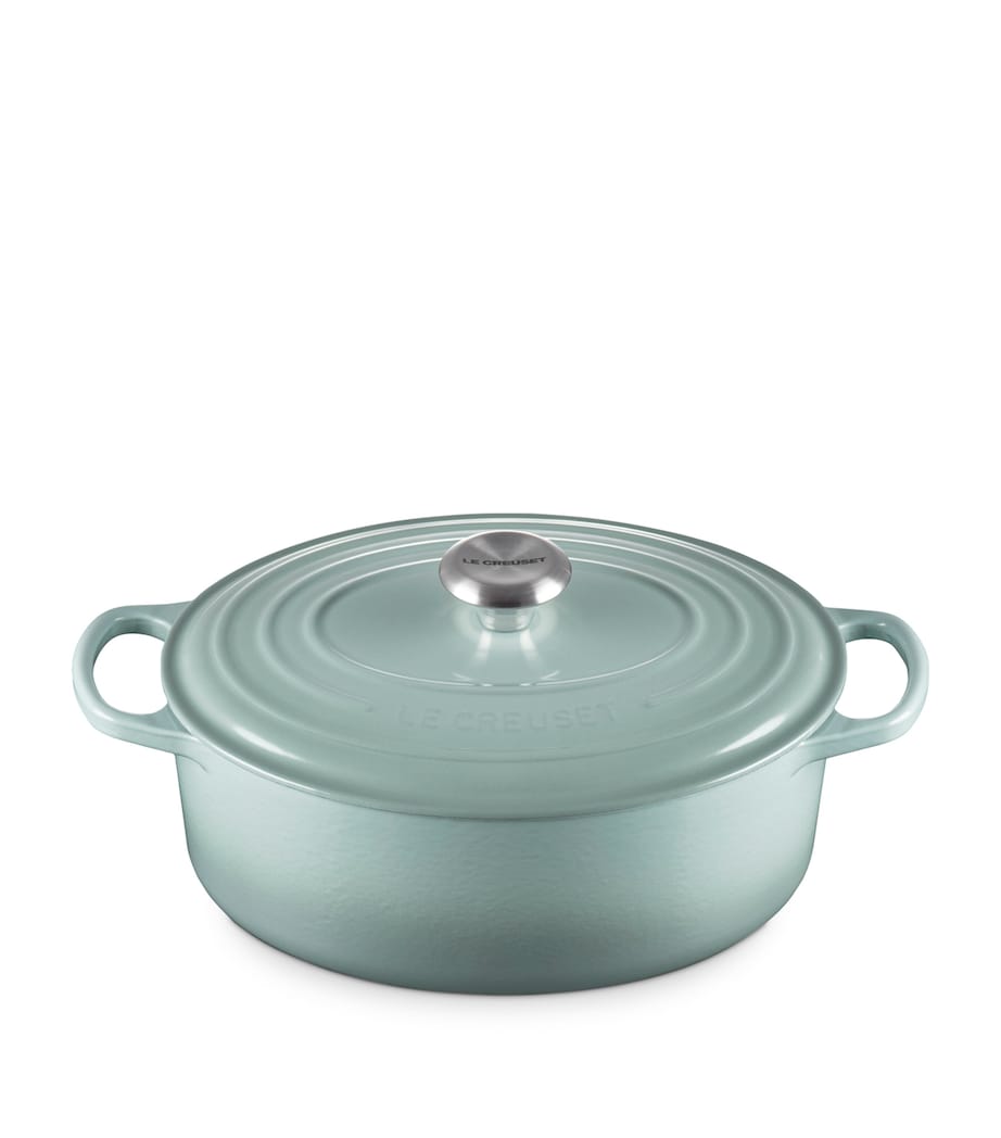 Cast Iron Oval Casserole Dish (29cm) SEA SALT Image 1