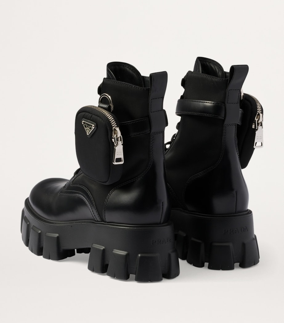 Leather Monolith Boots with Pouch 55 F0002 Image 5