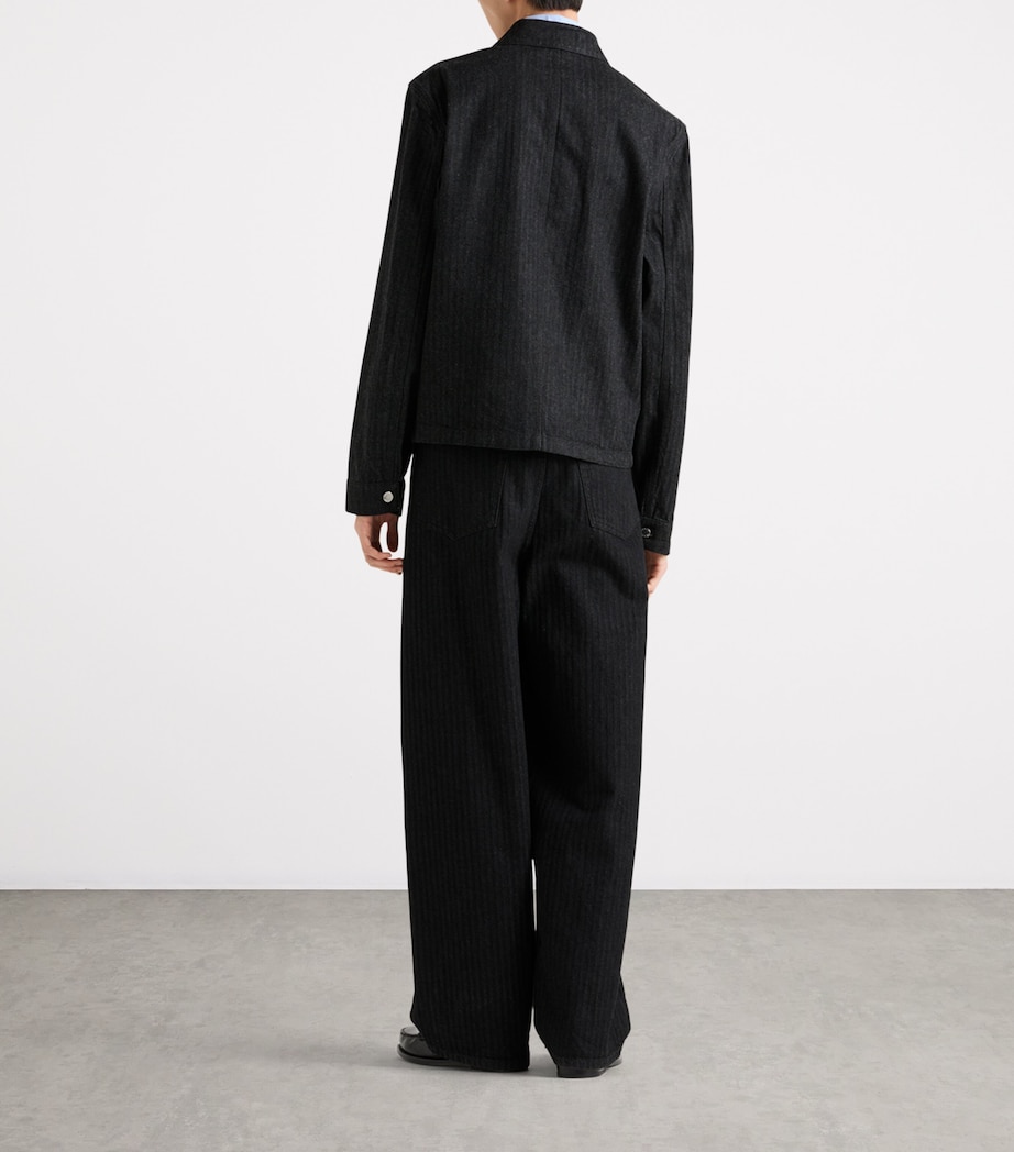 Chevron Denim Jacket F0557 Image 4