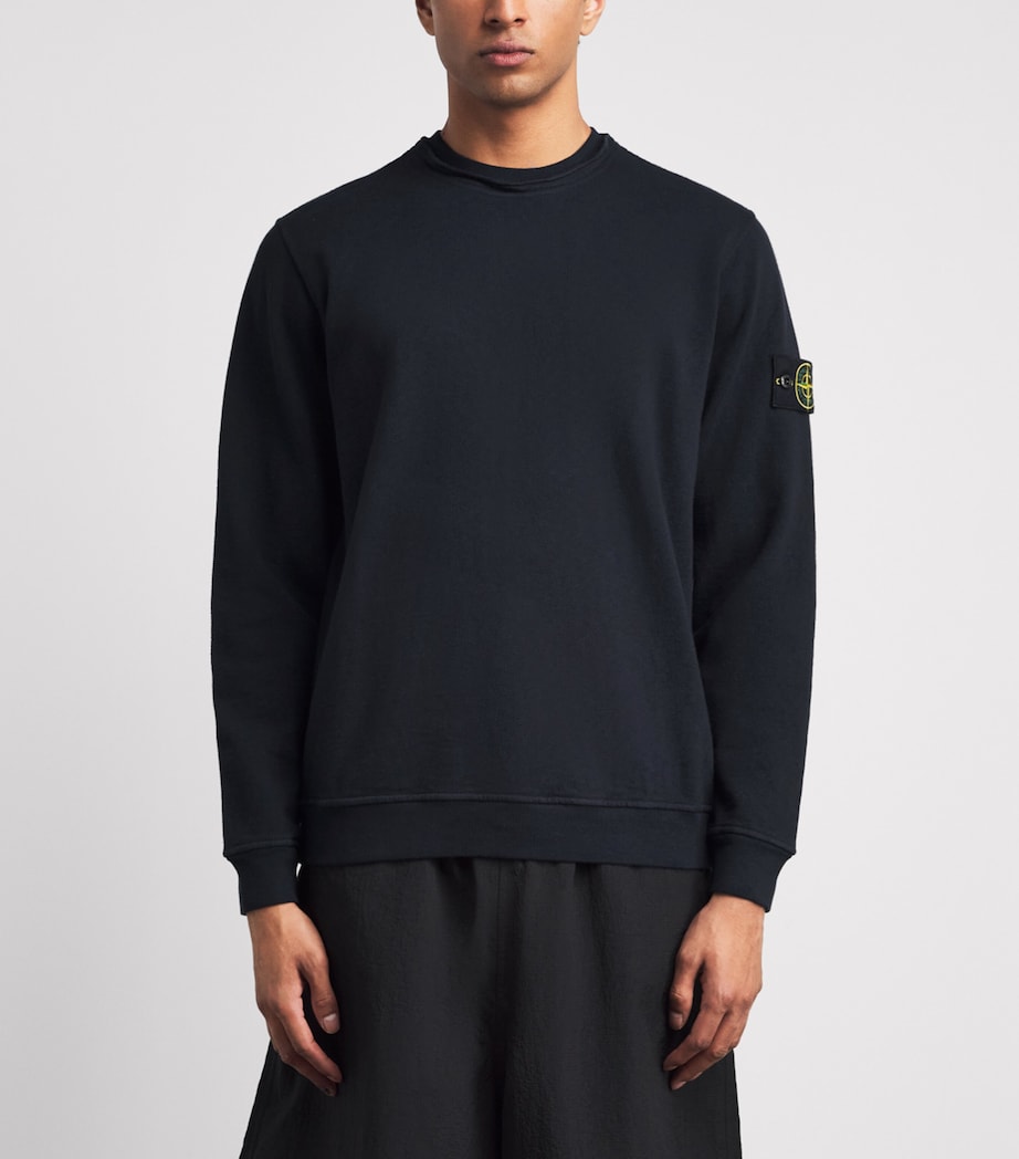 Stone Island Mens Cotton Compass Sweatshirt Image 4