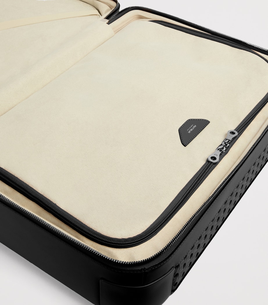 Leather Carry-On Suitcase (55cm) BLACK Image 9