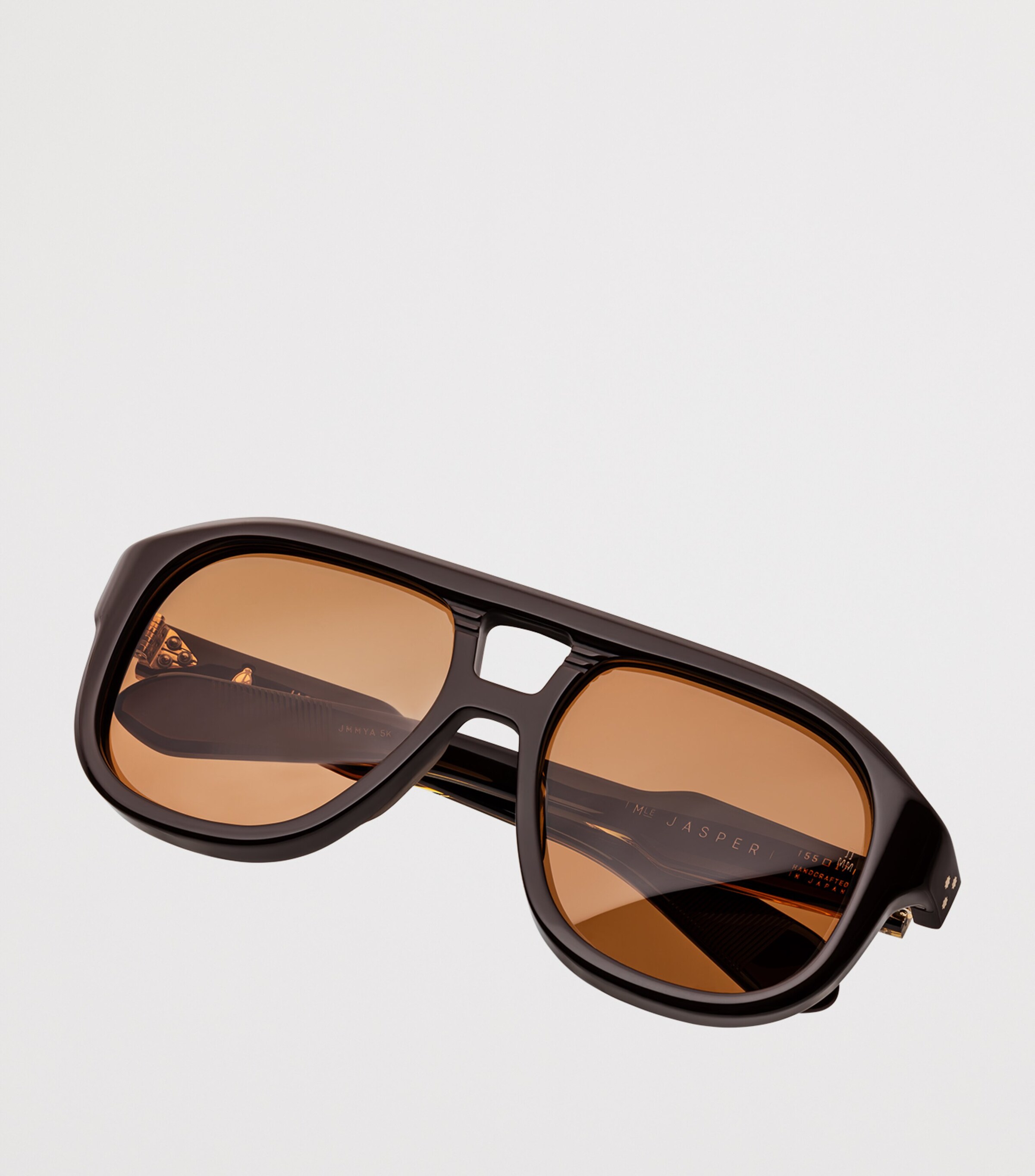 Jacques Marie Mage Silver Acetate Jasper Aviator Sunglasses