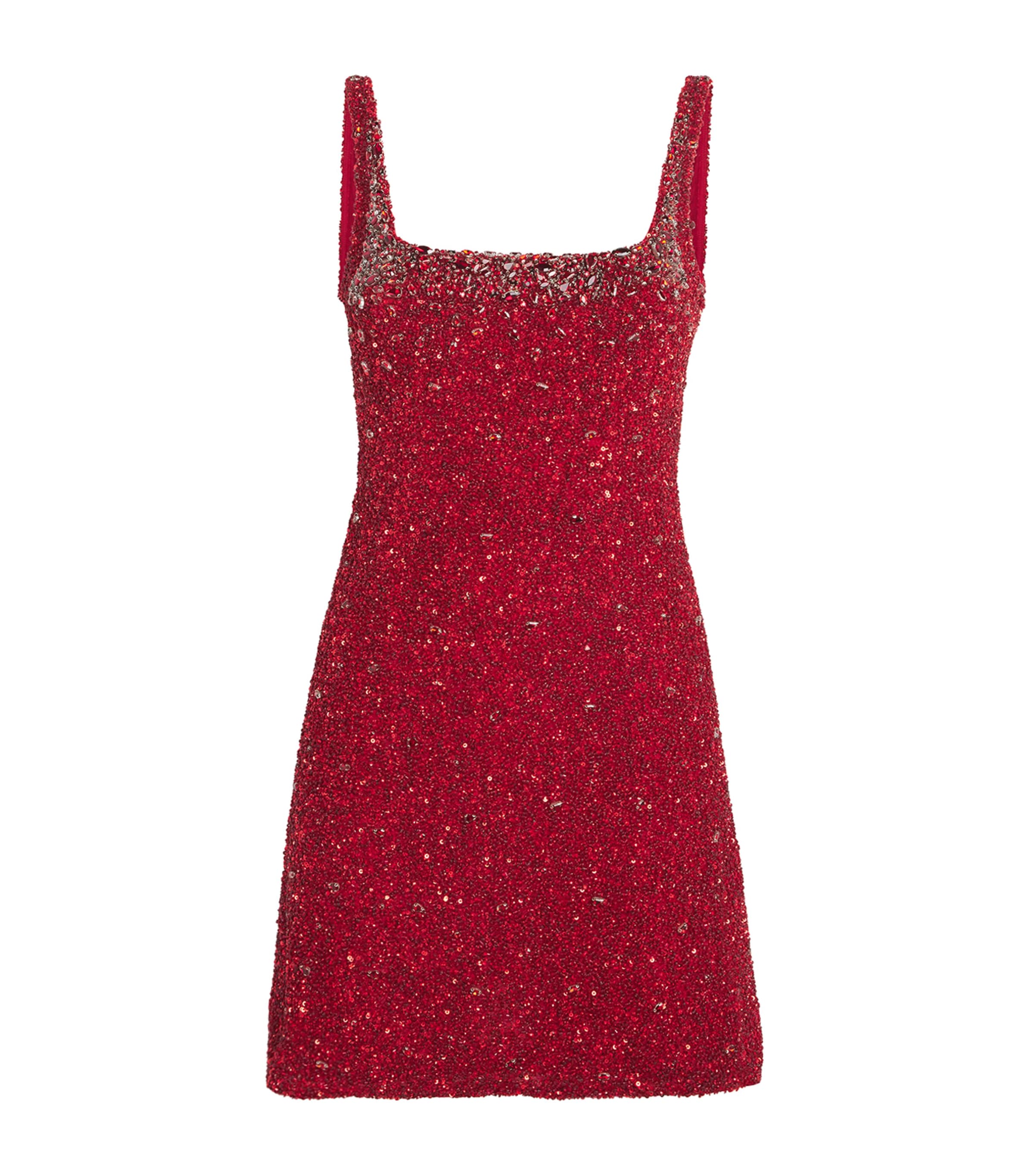 Beaded Kaity Mini Dress RED Image 1