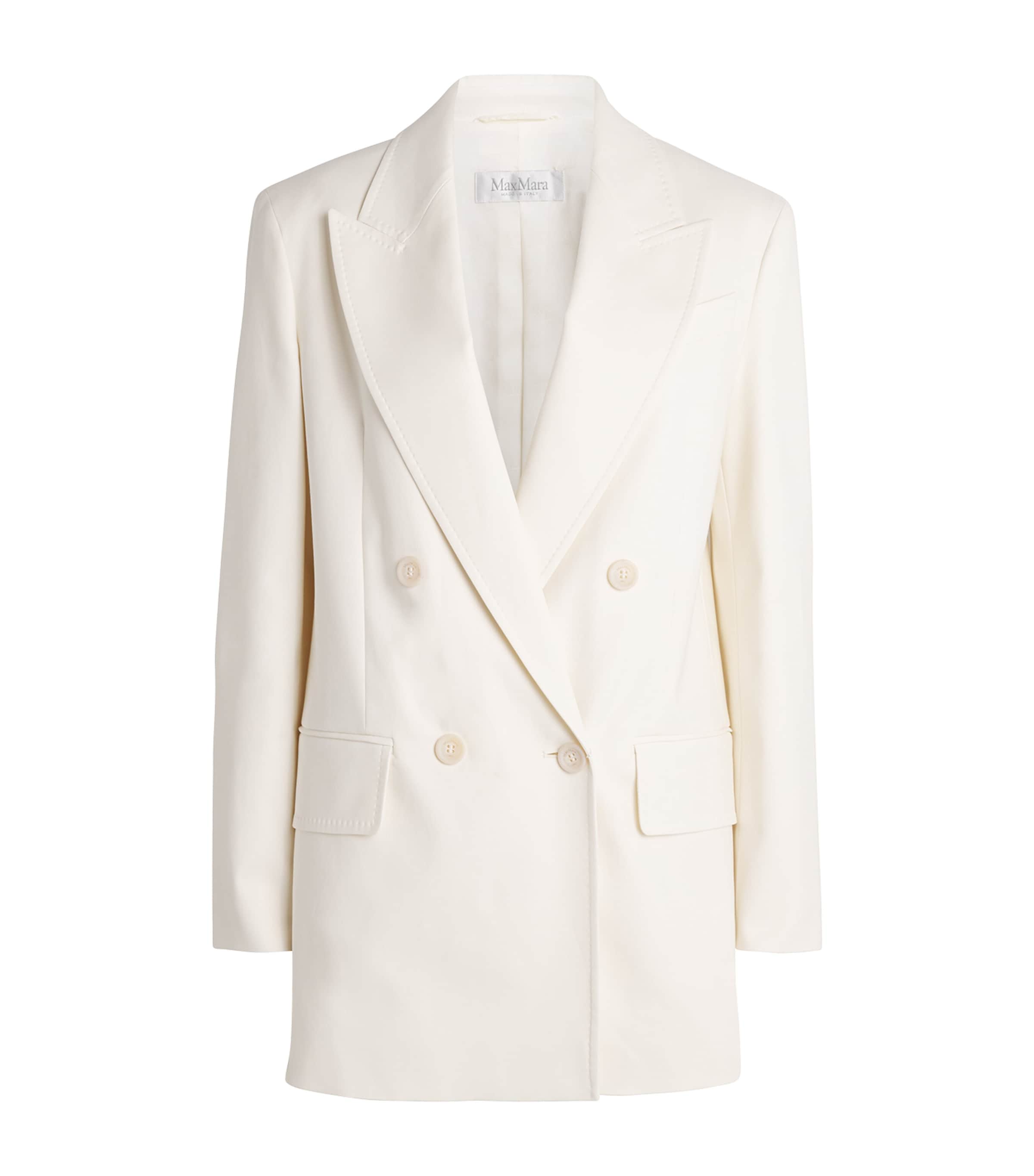 Max Mara Cotton-blend Olimpia Blazer In White