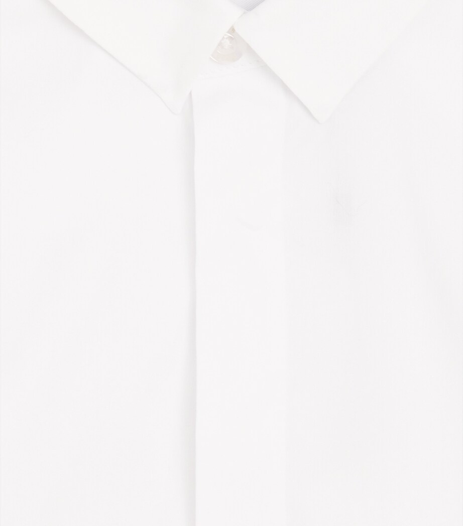 Cotton-Blend Concealed-Placket Shirt (4-16 Years) 10PWHITE Image 3