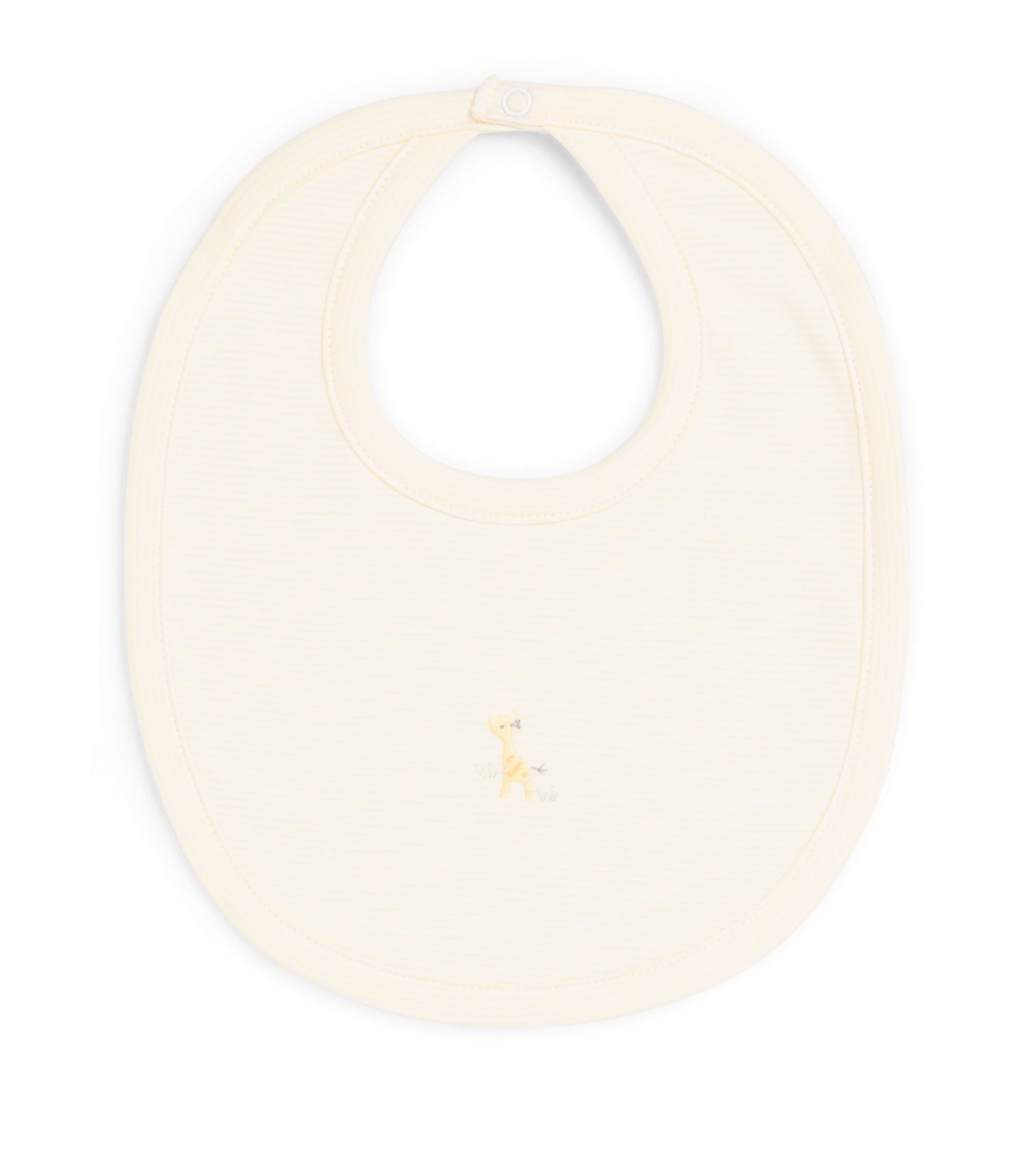 Kissy Kissy Pima Cotton Embroidered Giraffe Bib Yellow Image 1