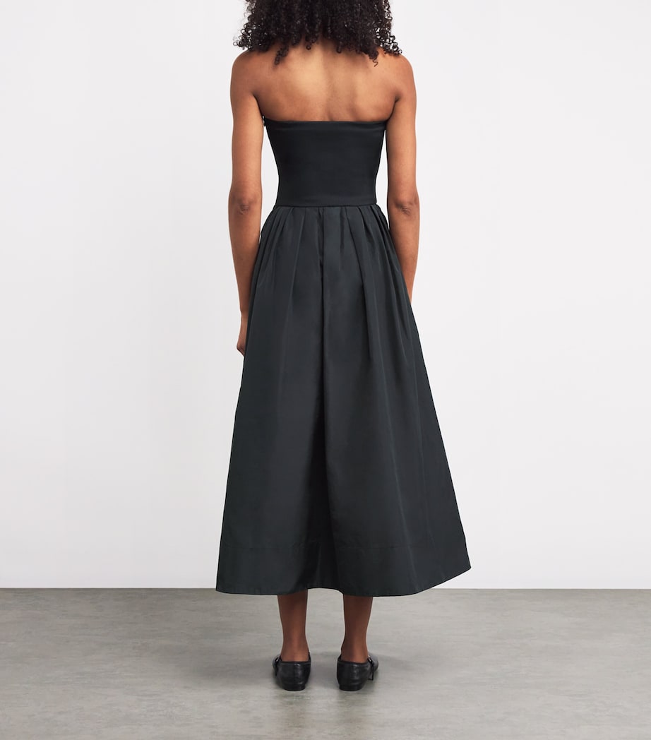 Strapless Midi Dress BLACK Image 3