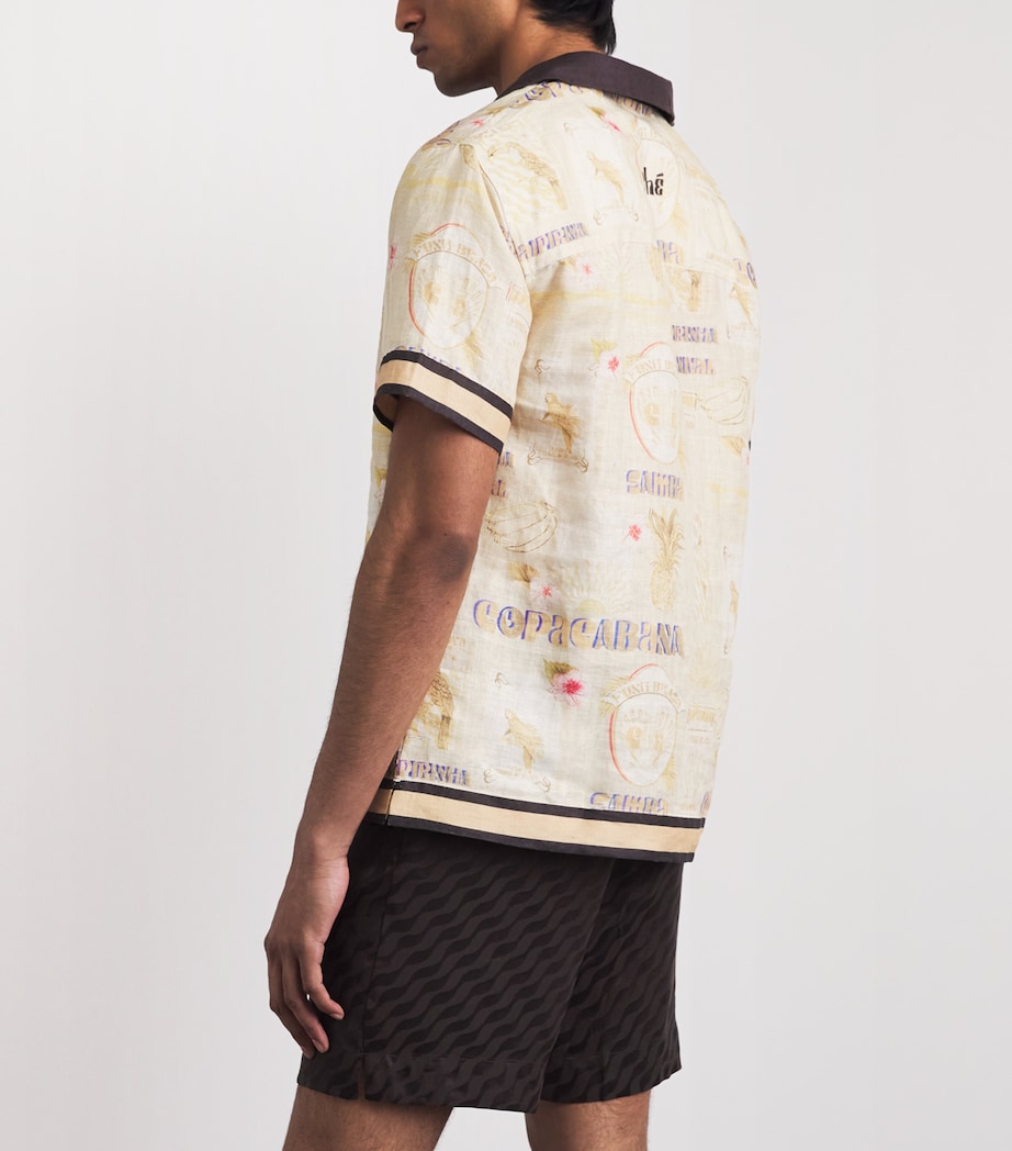 CHÉ Mens Linen Monte Cristo Shirt Ecru Image 5