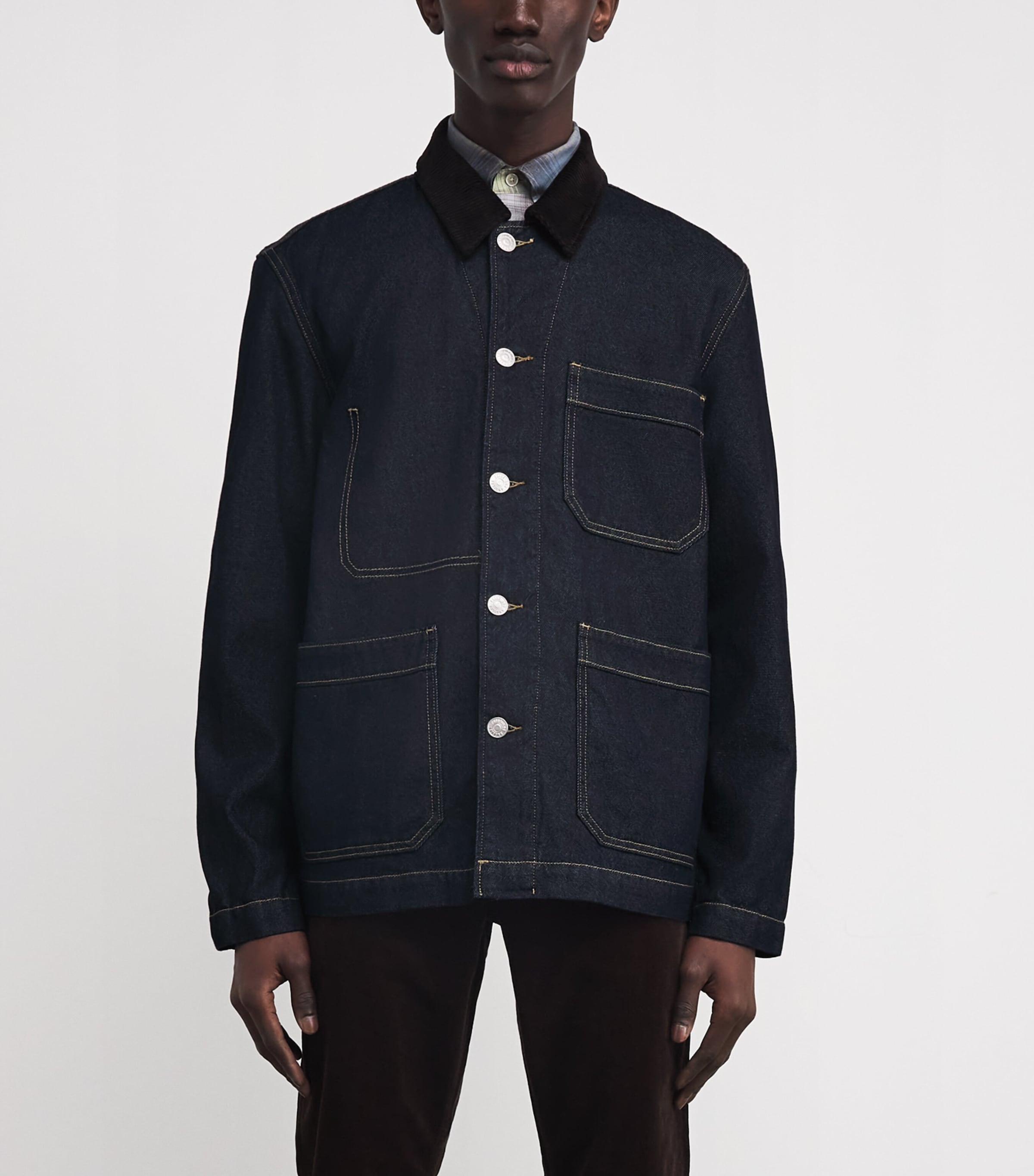 Corduroy-Collar Pauler Denim Chore Jacket WESTIN Image 3