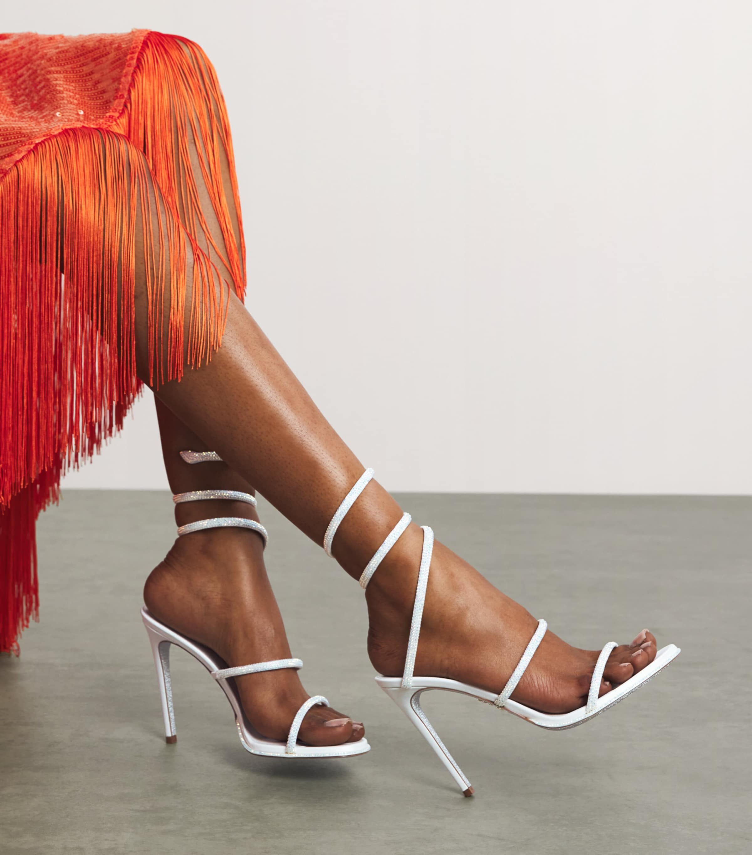 Embellished Cleo Sandals 105 WHITE Image 2