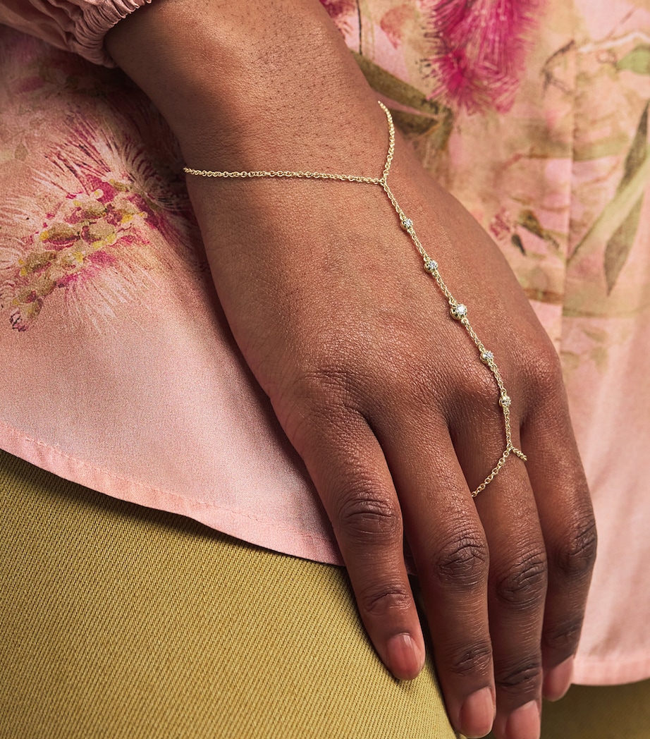 Yellow Gold and Diamond Sophia Finger Bracelet YELLOW GOLD Image 4