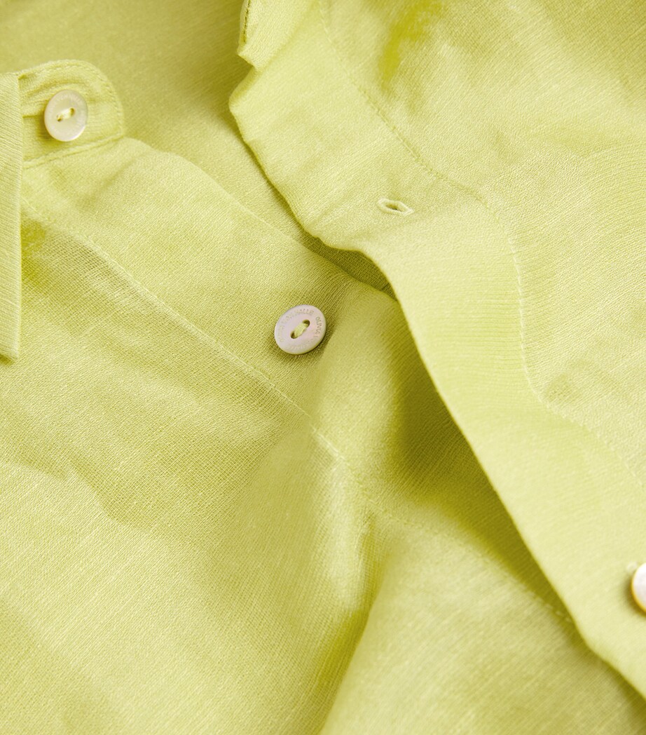 Silk-Linen Pyjama Set CELERY Image 5