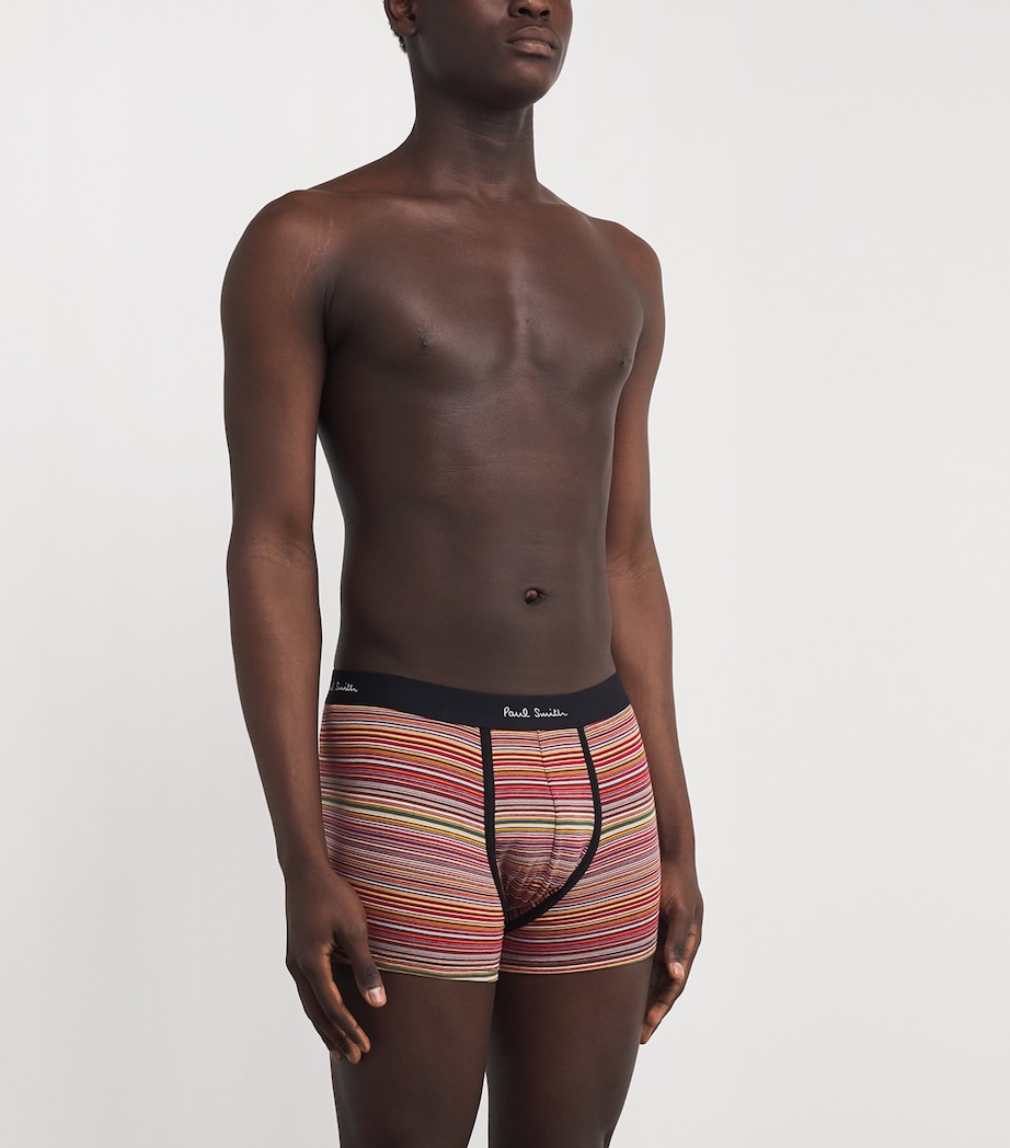 Stretch-Cotton Signature Stripe Trunks (Pack of 3) MULTICOLOUR Image 2