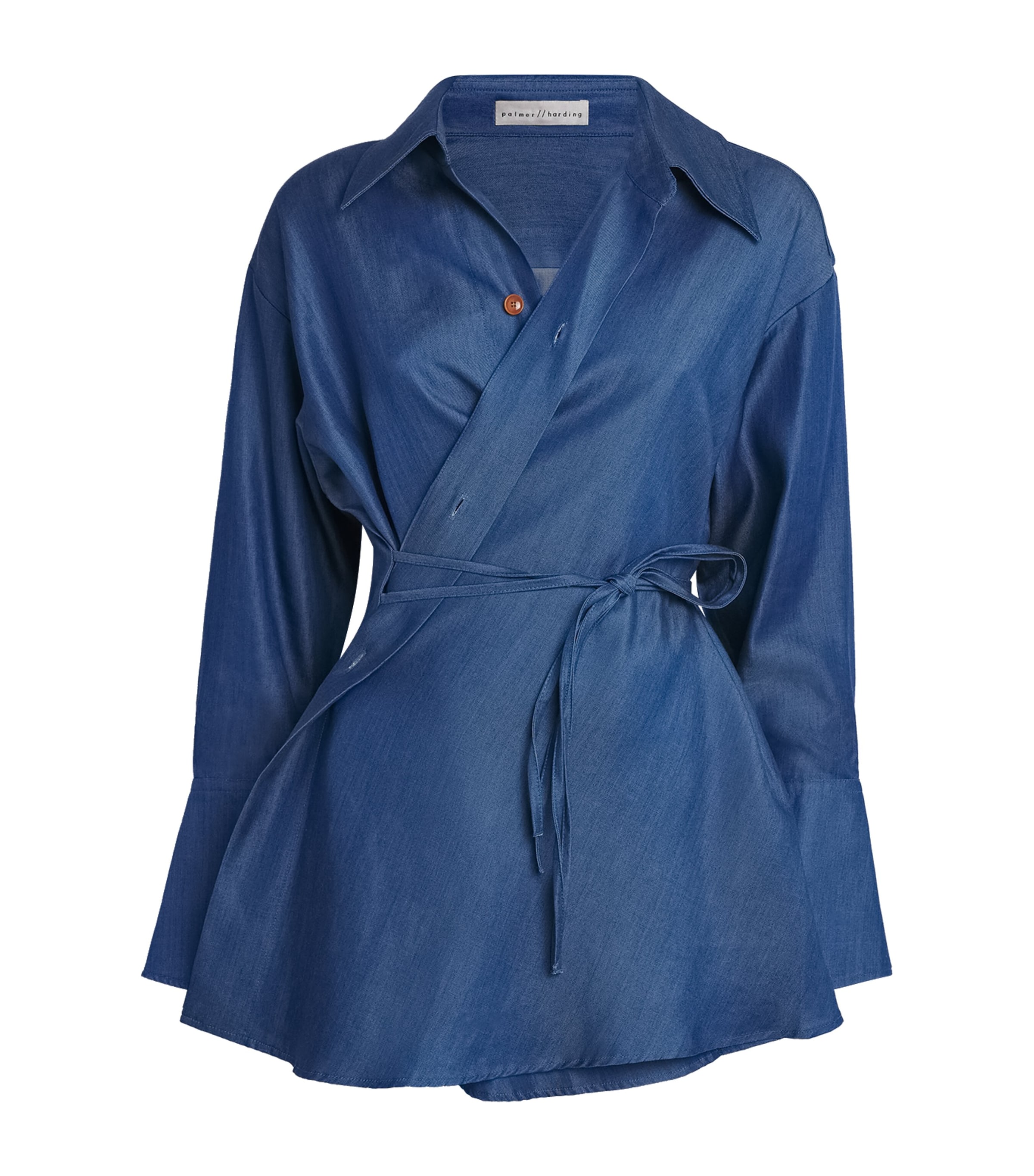 Palmer//Harding Womens Denim Drift Shirt Blue Denim Image 1