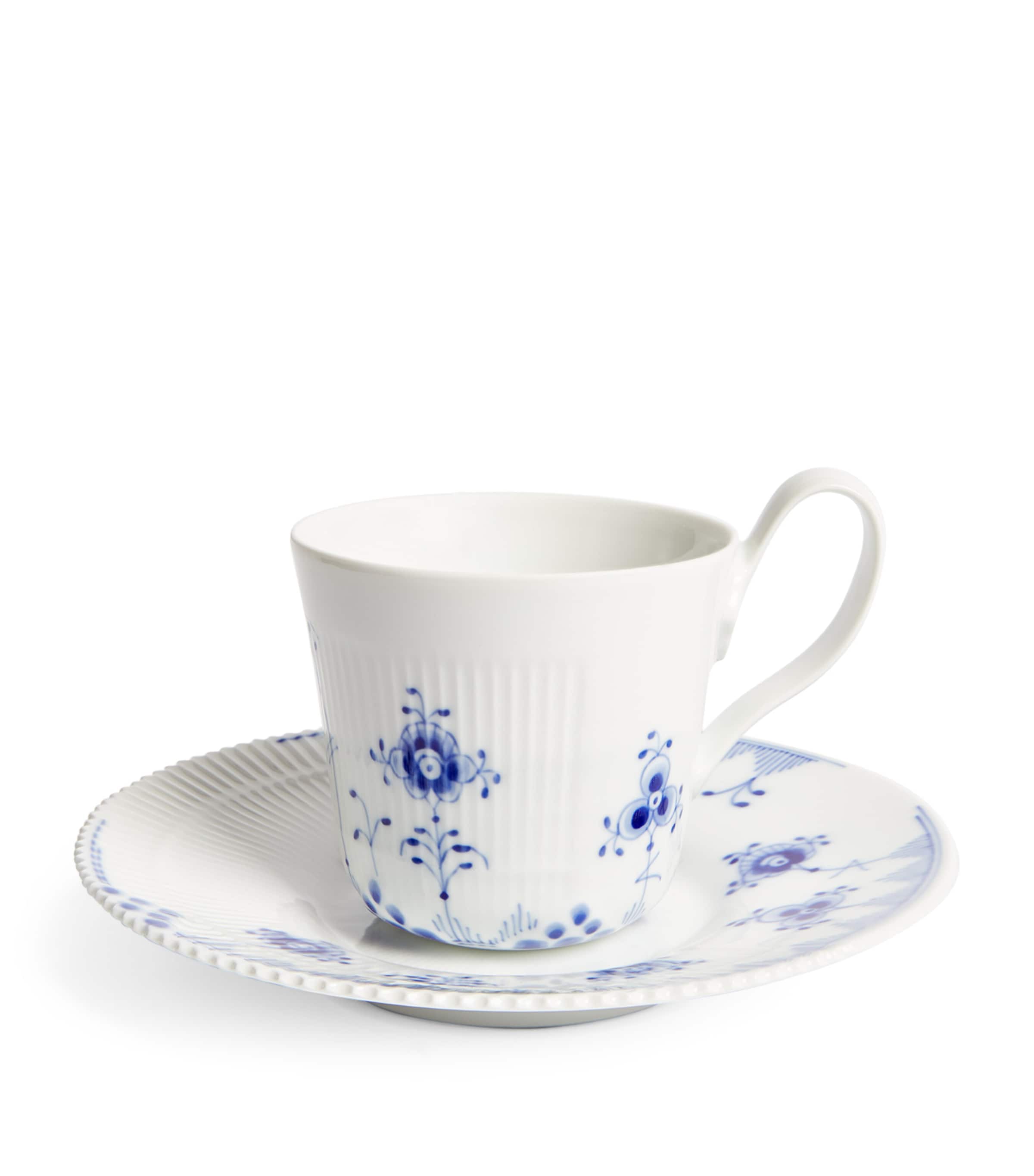 Royal Copenhagen Blue Elements Teacup And Saucer In Blue