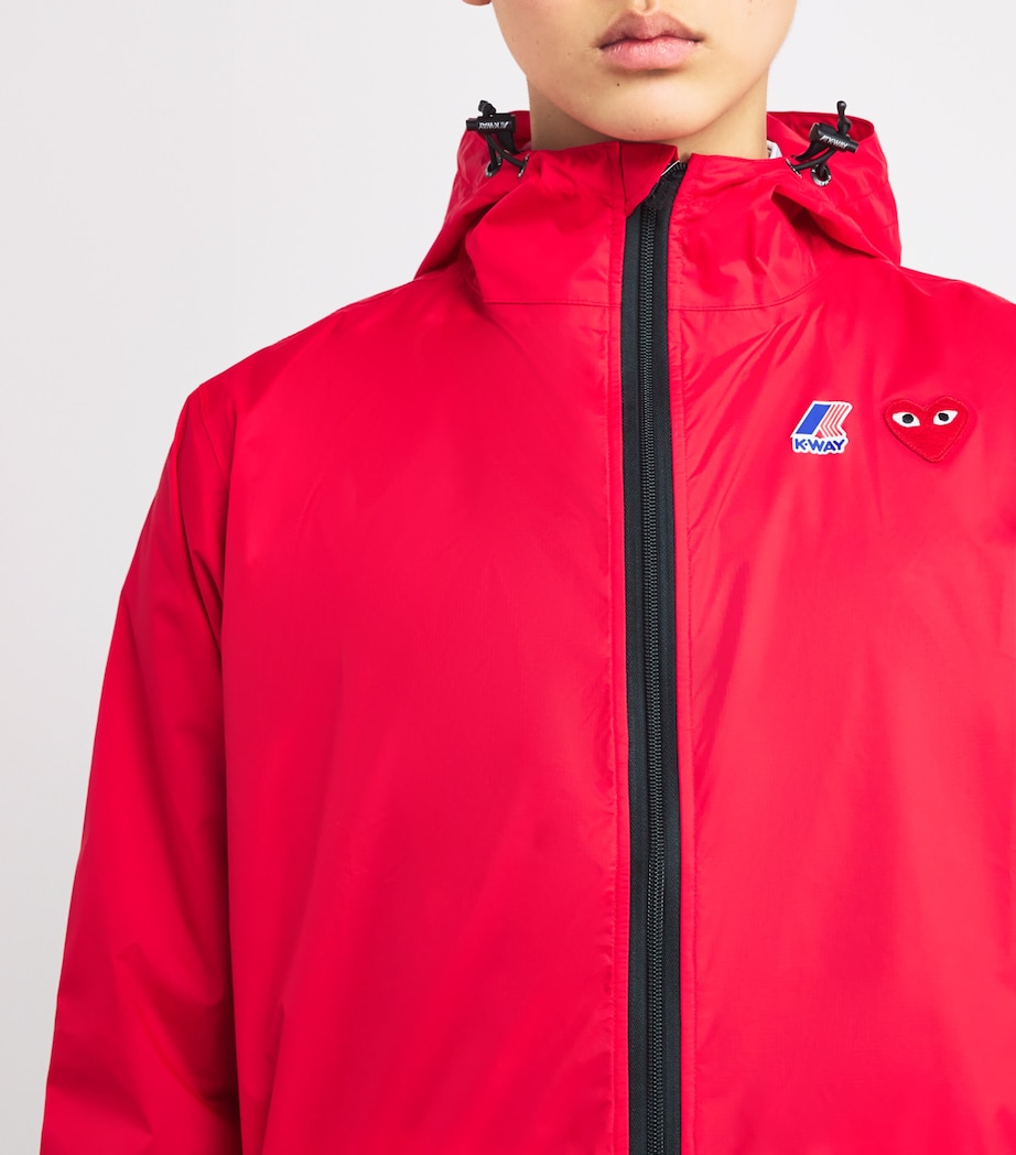 x K-Way Nylon Water-Resistant Jacket RED Image 6